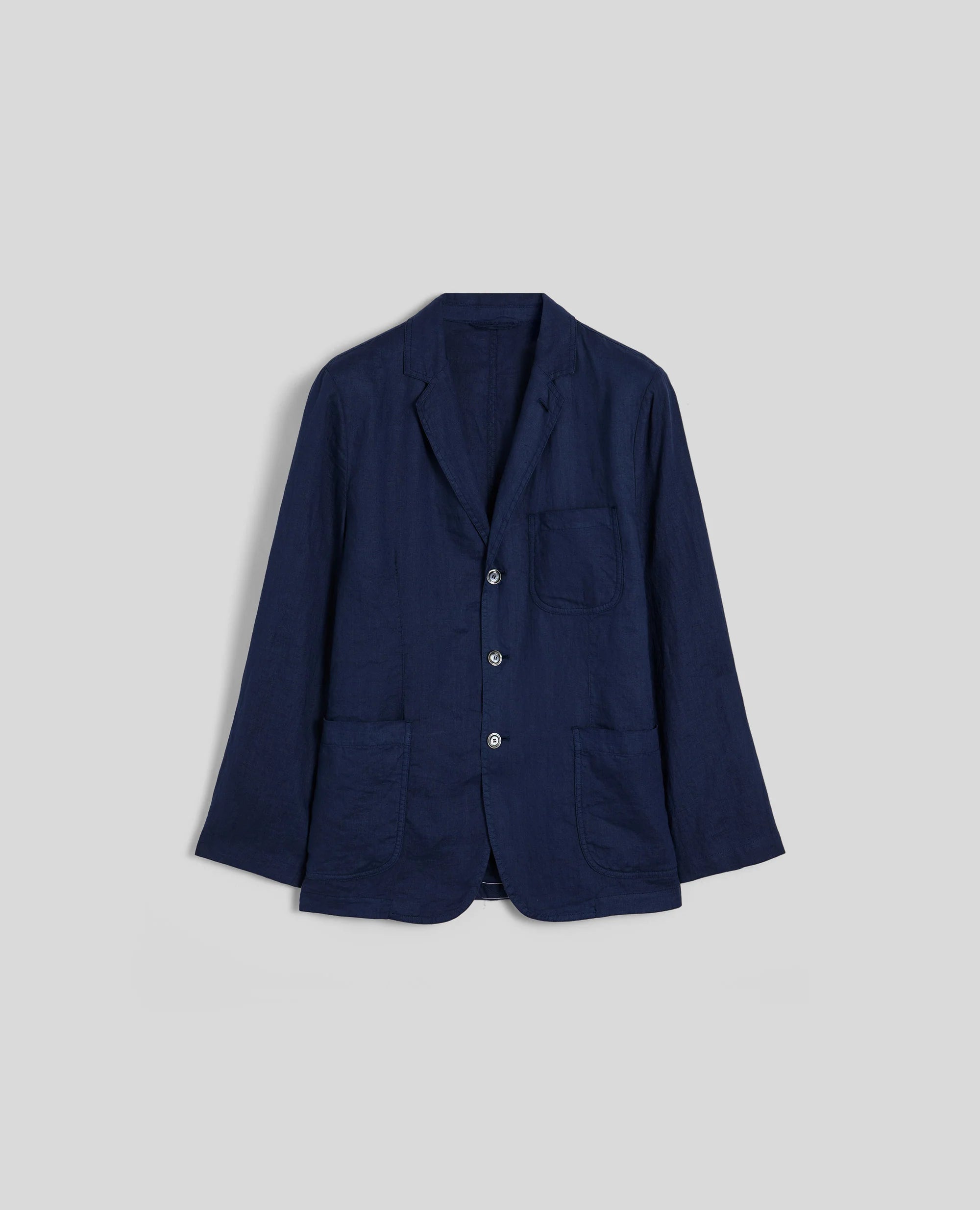 Aspesi Blazer in Lino Uomo Samuraki Blu Navy