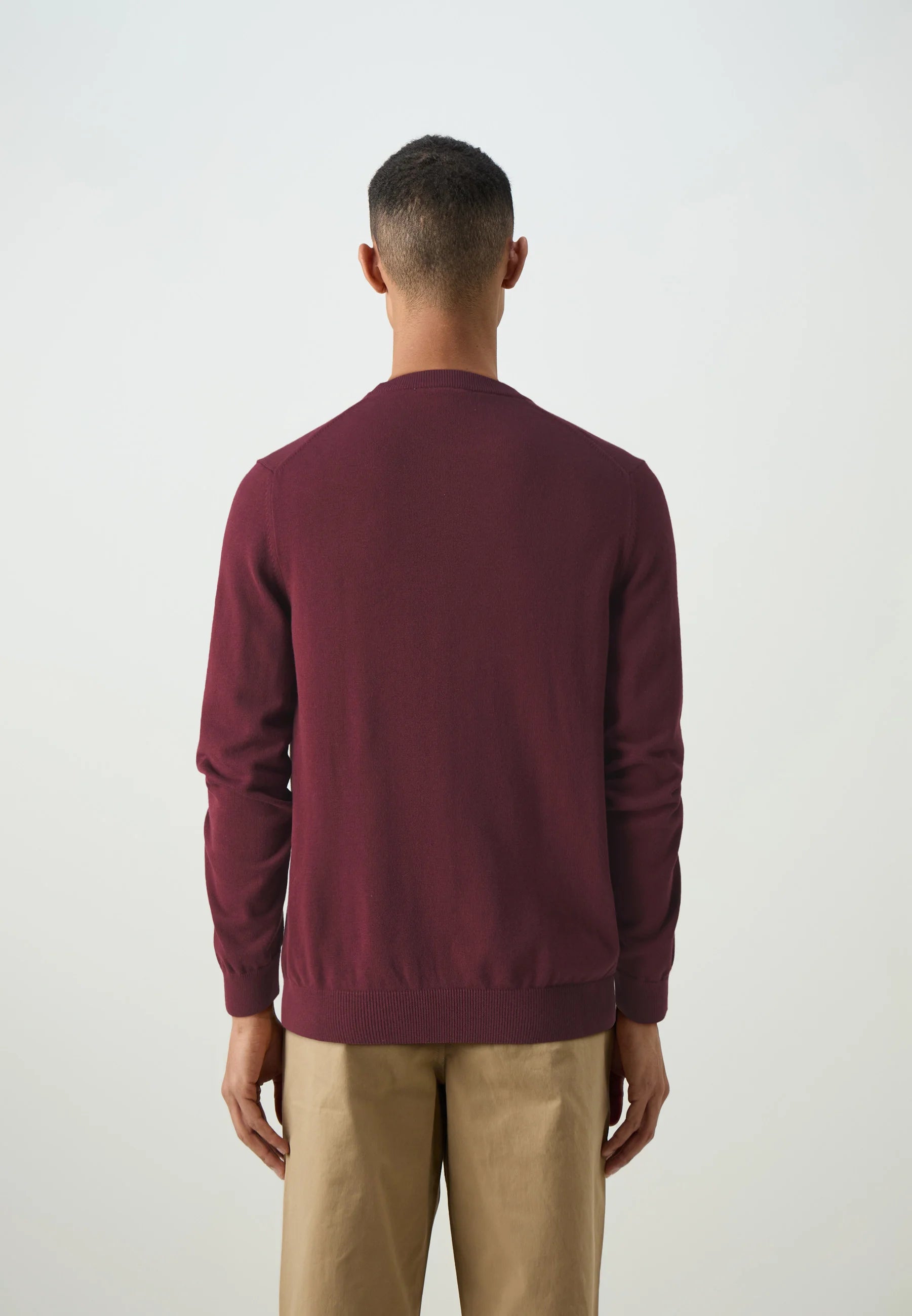 Lacoste Maglione in Lana Uomo Bordeaux