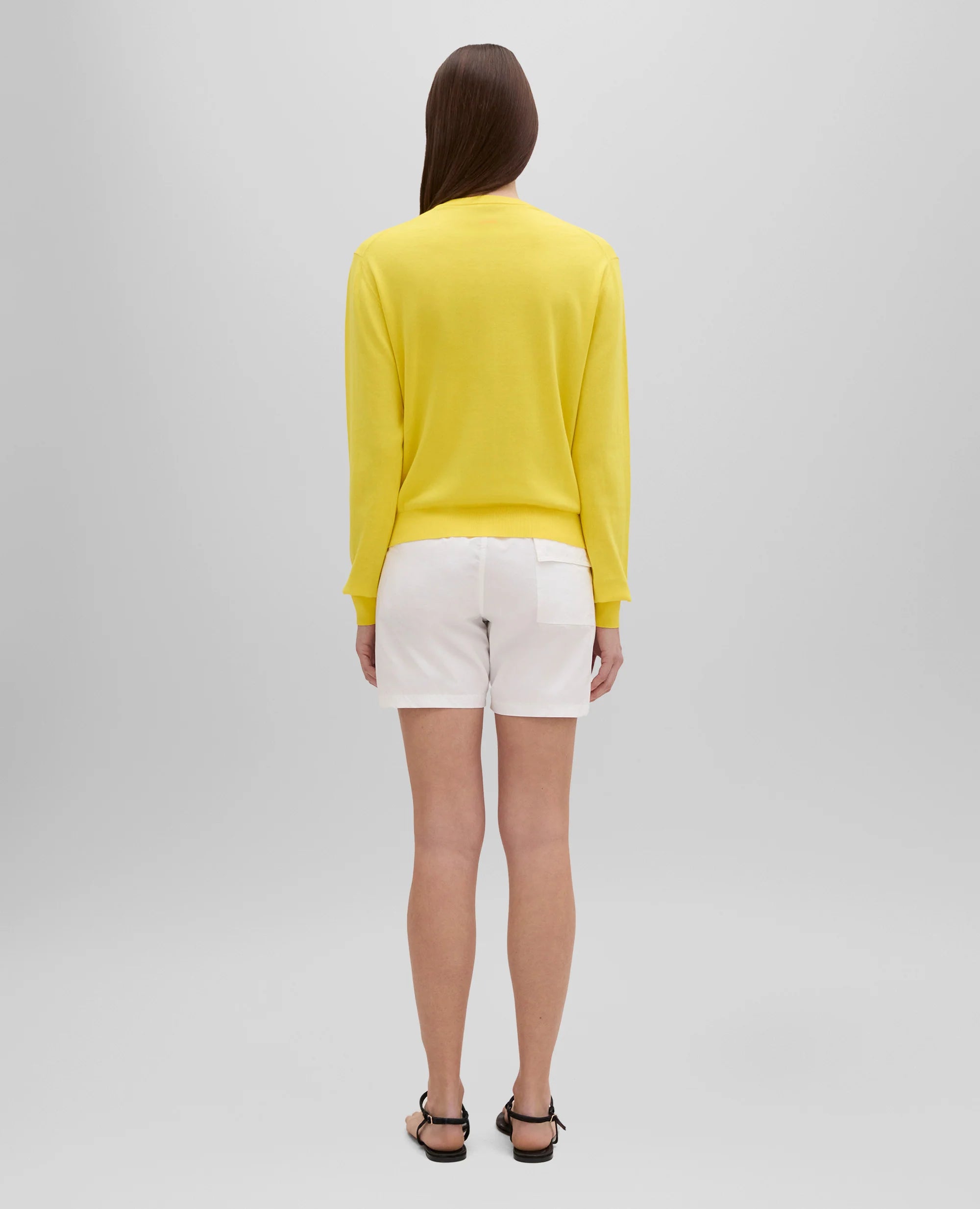 Aspesi Cardigan Girocollo in Cotone Donna 3609 Giallo