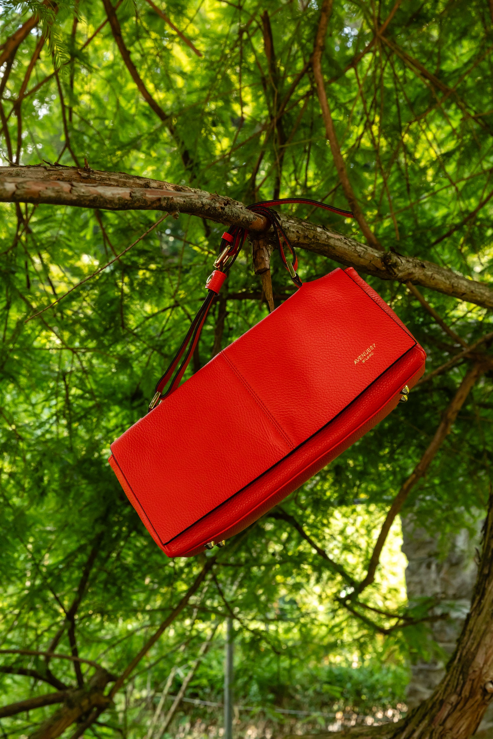Avenue 67 Borsa in Pelle Donna Elettra Baguette Corallo