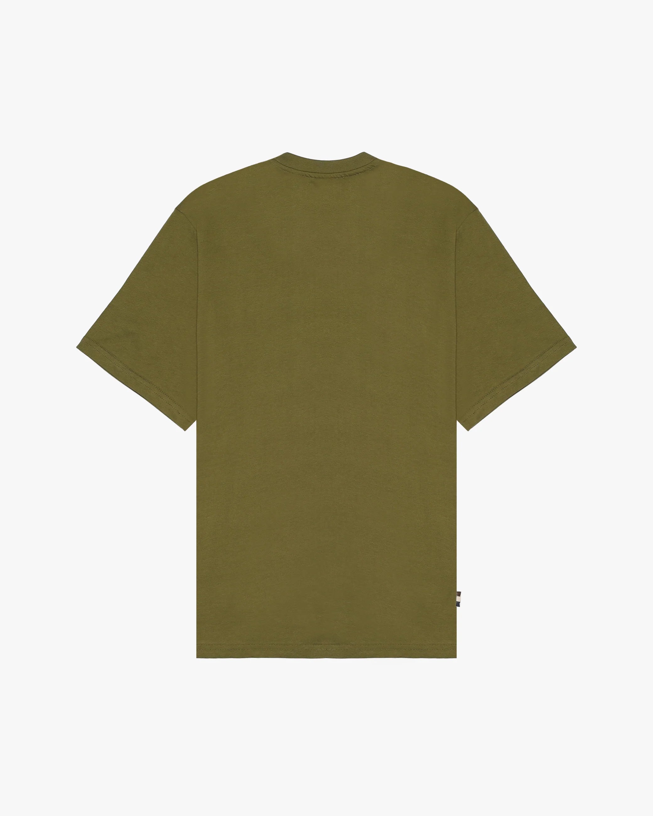 Aquascutum T-Shirt in Cotone Uomo Club Check Pocket Verde Militare