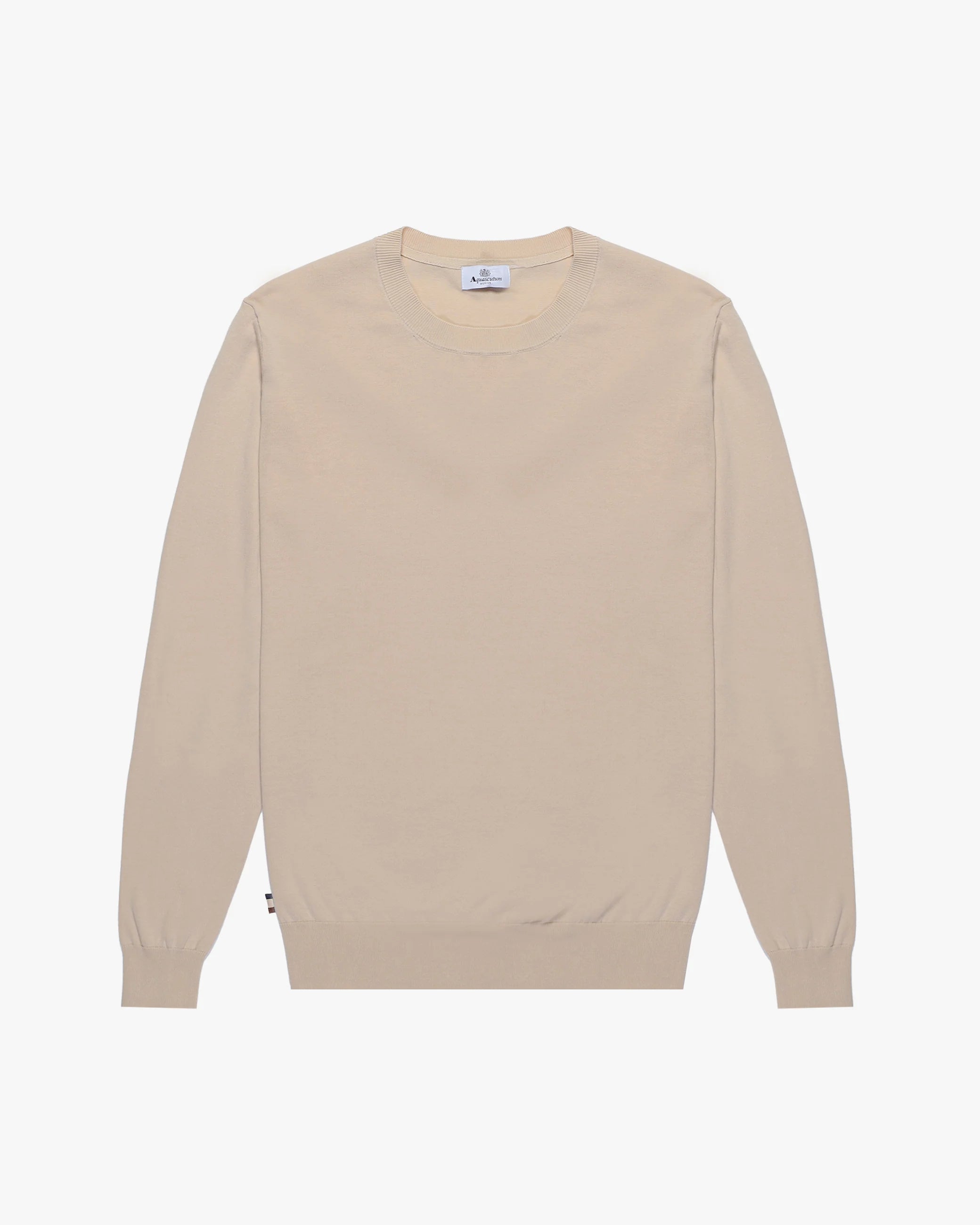 Aquascutum Maglia in Cotone Uomo Patches Sweater Beige
