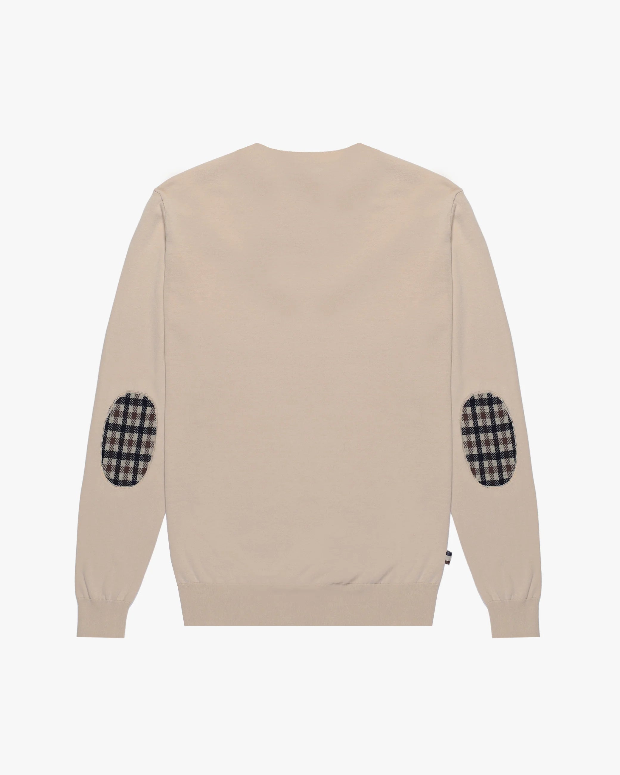 Aquascutum Maglia in Cotone Uomo Patches Sweater Beige