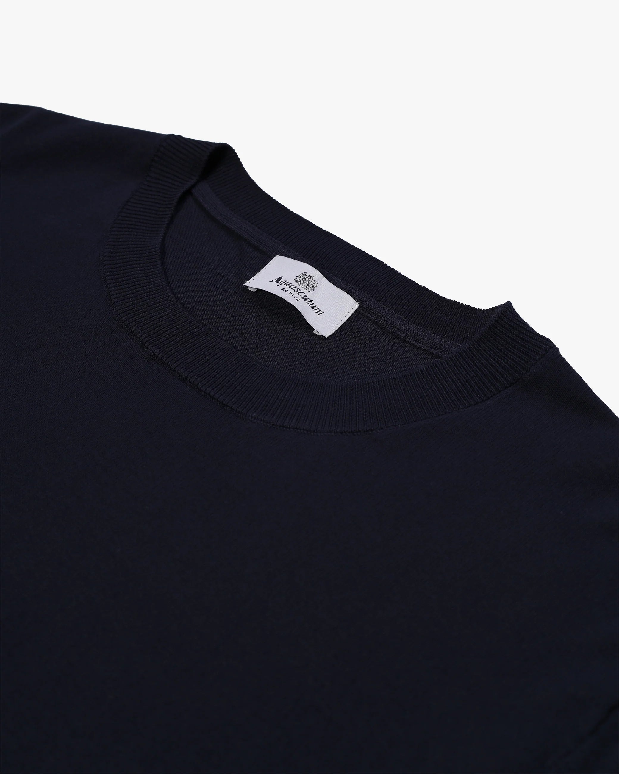 Aquascutum Maglia in Cotone Uomo Patches Sweater Blu Navy