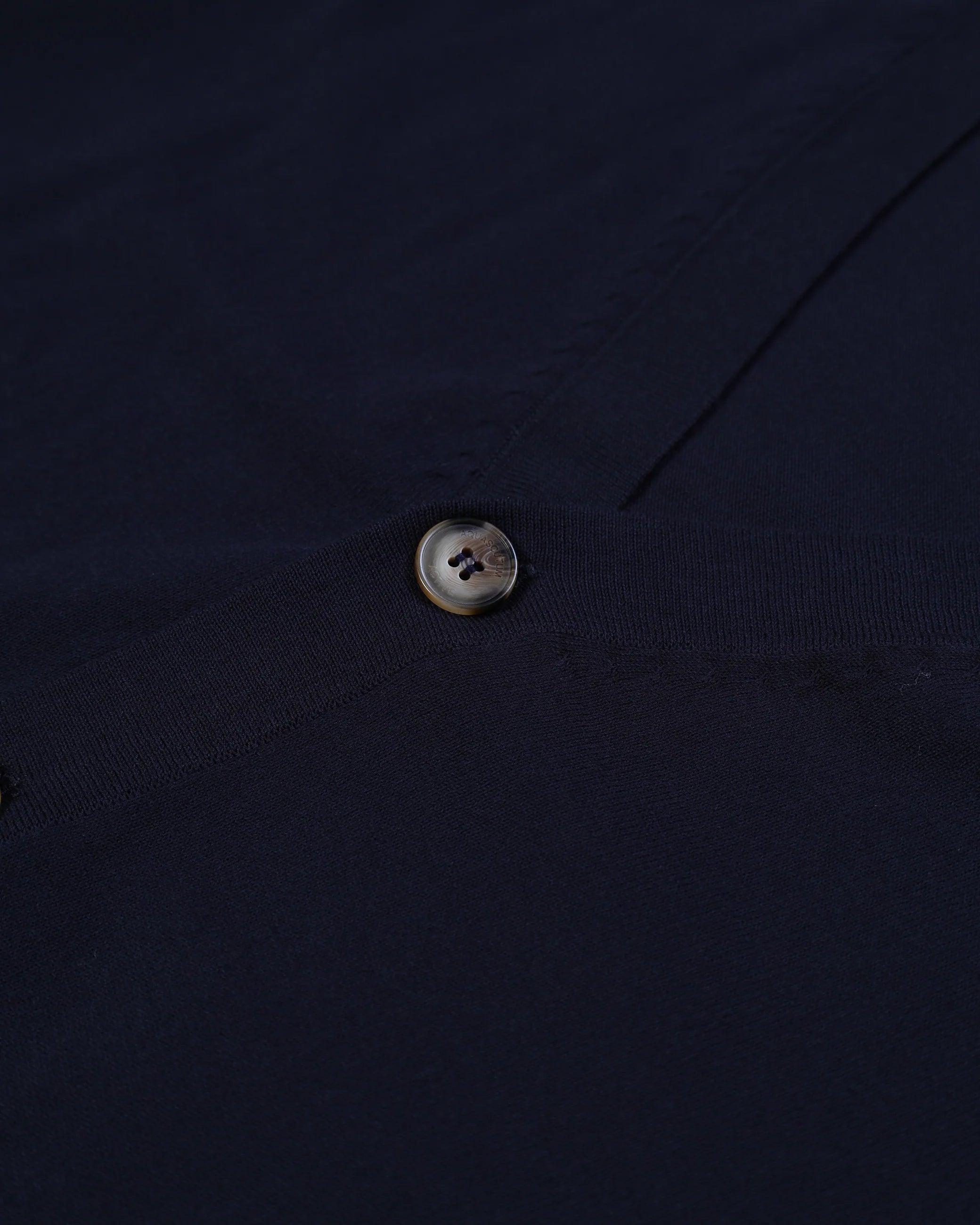 Aquascutum Cardigan in Cotone Uomo Patches Blu Navy