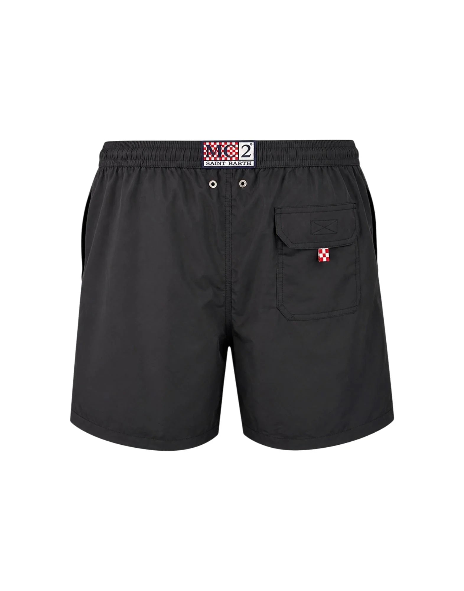 MC2 Saint Barth Costume a Pantaloncino Uomo Patmos in Seersucker Nero