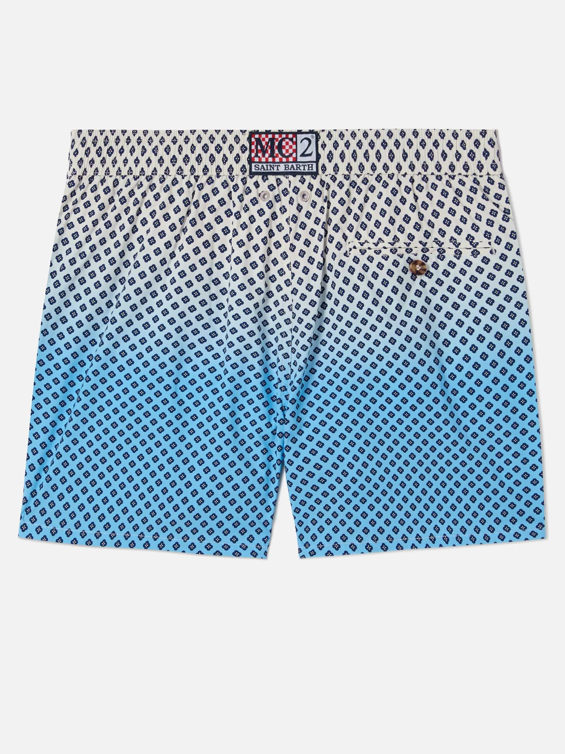 MC2 Saint Barth Costume a Pantaloncino Uomo Lighting Refined Gradient Bianco