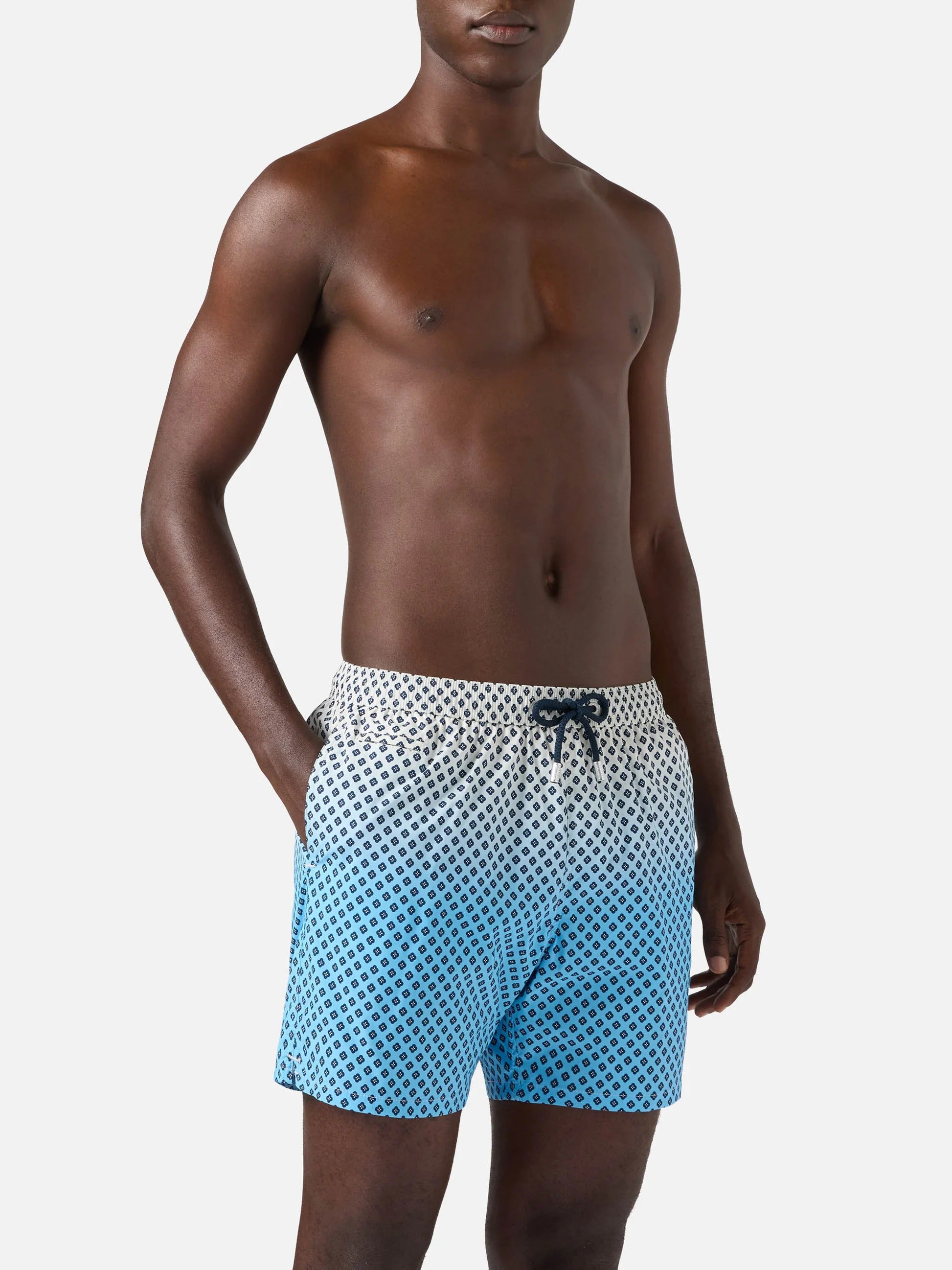 MC2 Saint Barth Costume a Pantaloncino Uomo Lighting Refined Gradient Bianco