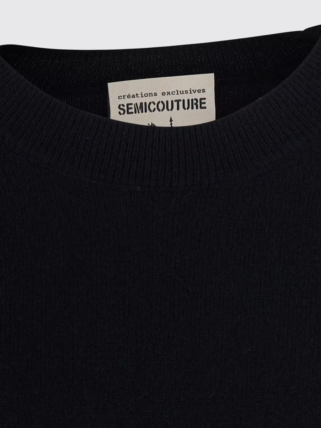 Semicouture Abito in Misto Cashmere Donna Brenda Nero