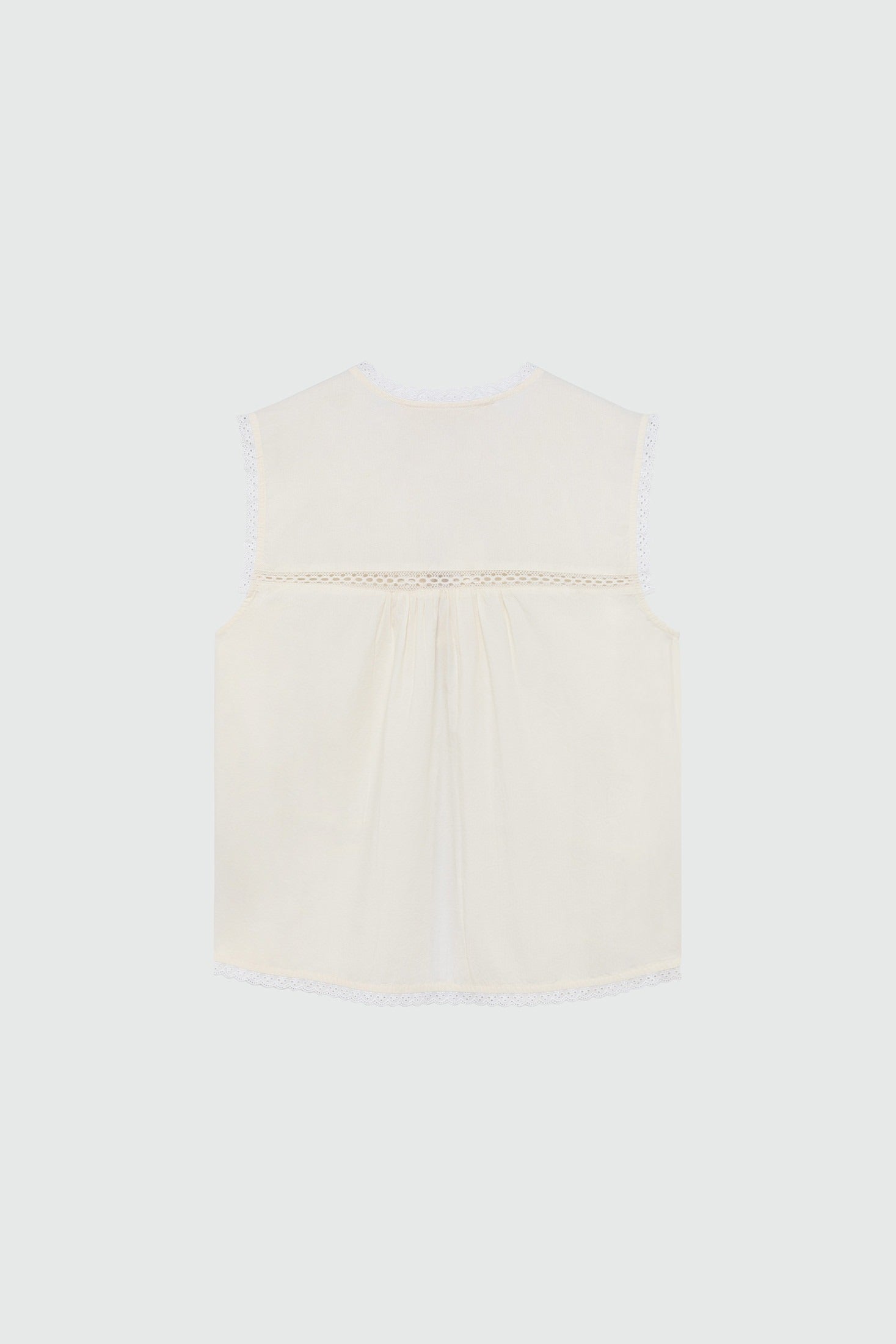 Roy Roger's Camicia Smanicata in Cotone Old Glory Donna Bianco