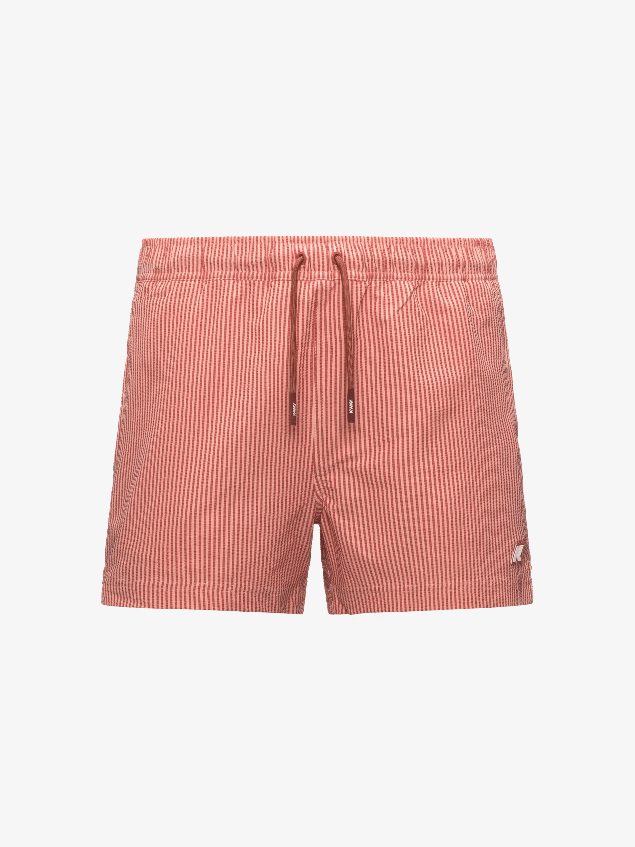 K-Way Costume da Bagno Hazel Uomo Mid Stripes Arancione e Bianco