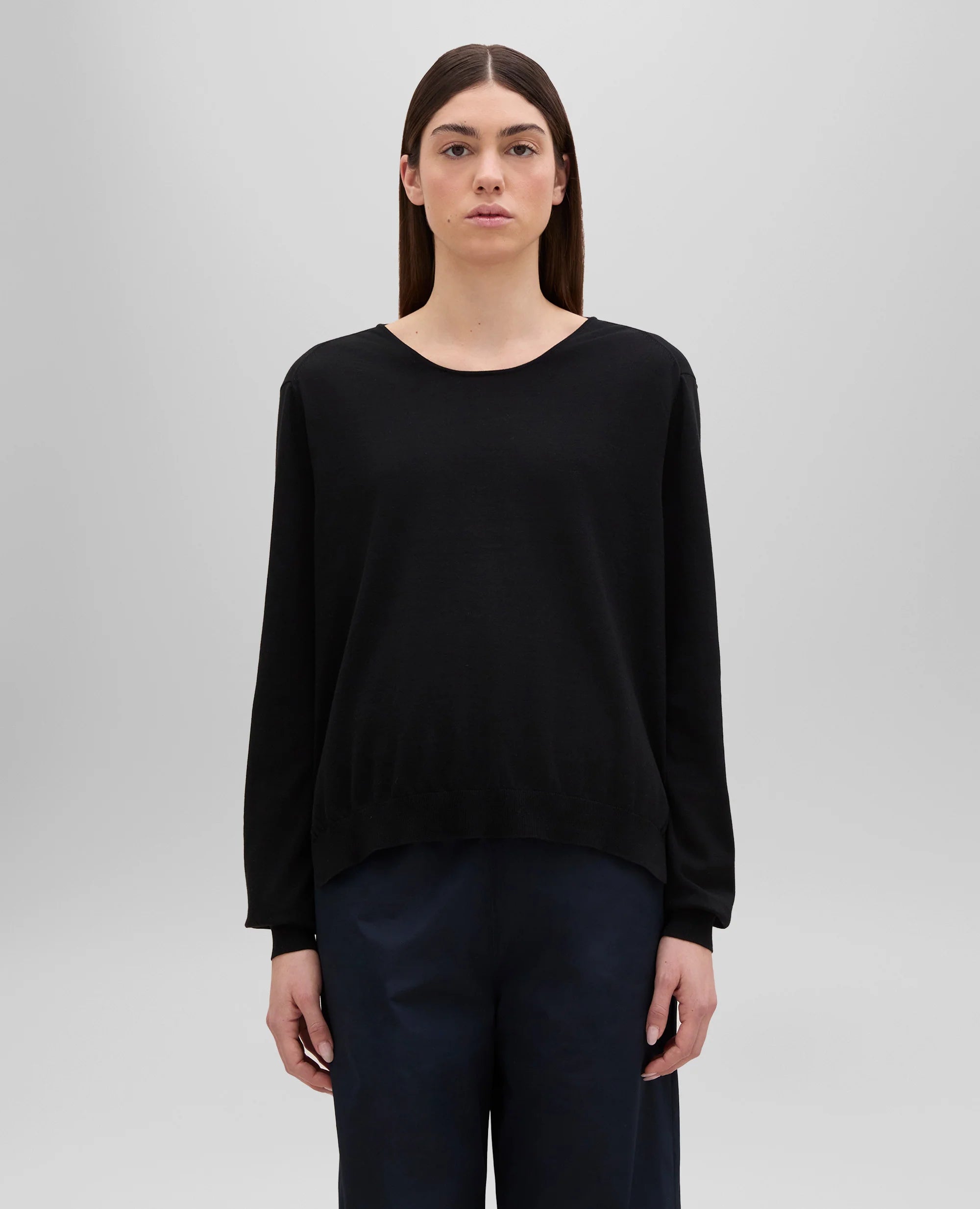 Aspesi Maglia in Cotone Donna 3615 Nero