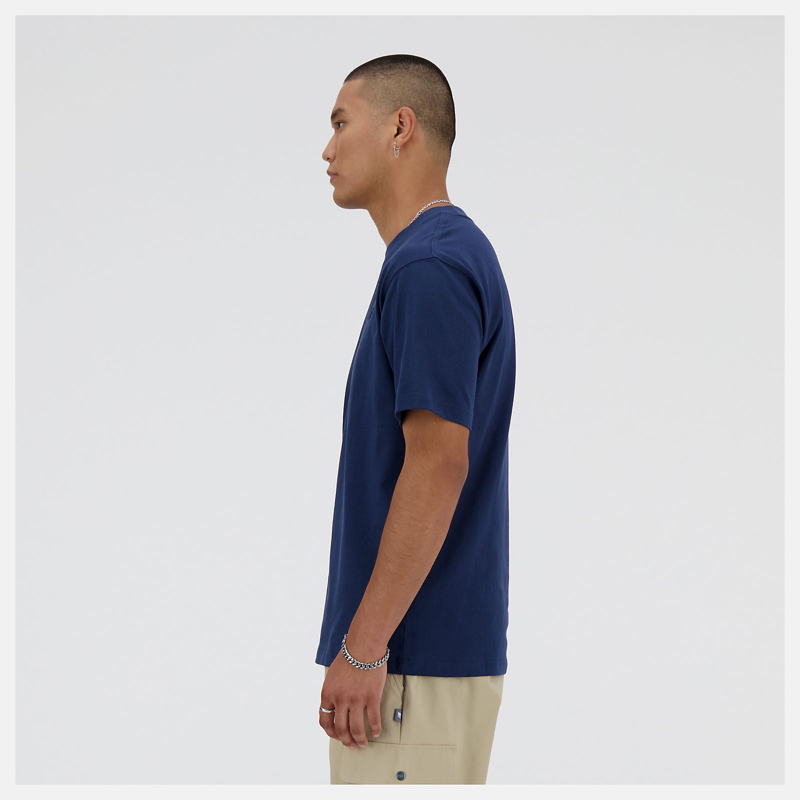 New Balance T-Shirt Athletics Cotton Uomo Blu
