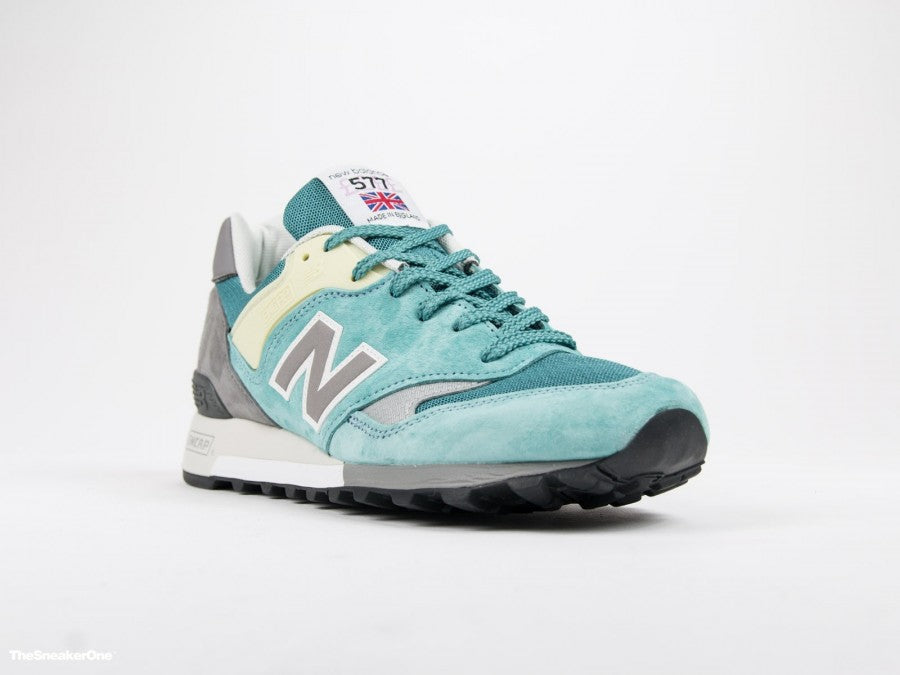 New Balance Sneakers in Pelle Scamosciata Uomo M577ETB Verde Acqua