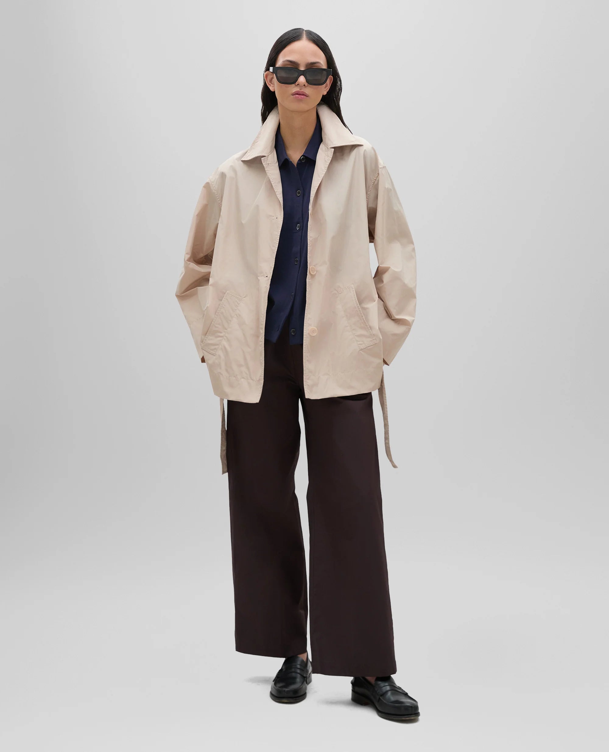 Aspesi Pantalone in Popeline di Cotone Donna 0128 Marrone
