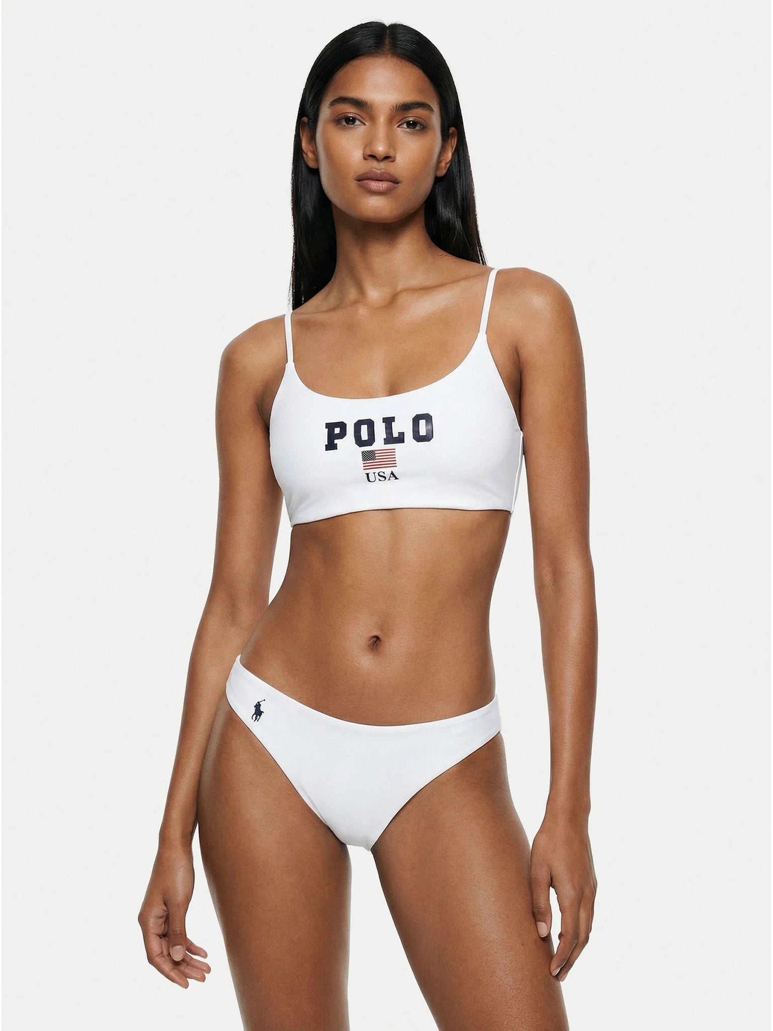 Polo Ralph Lauren Costume Crop Cami Donna Bianco