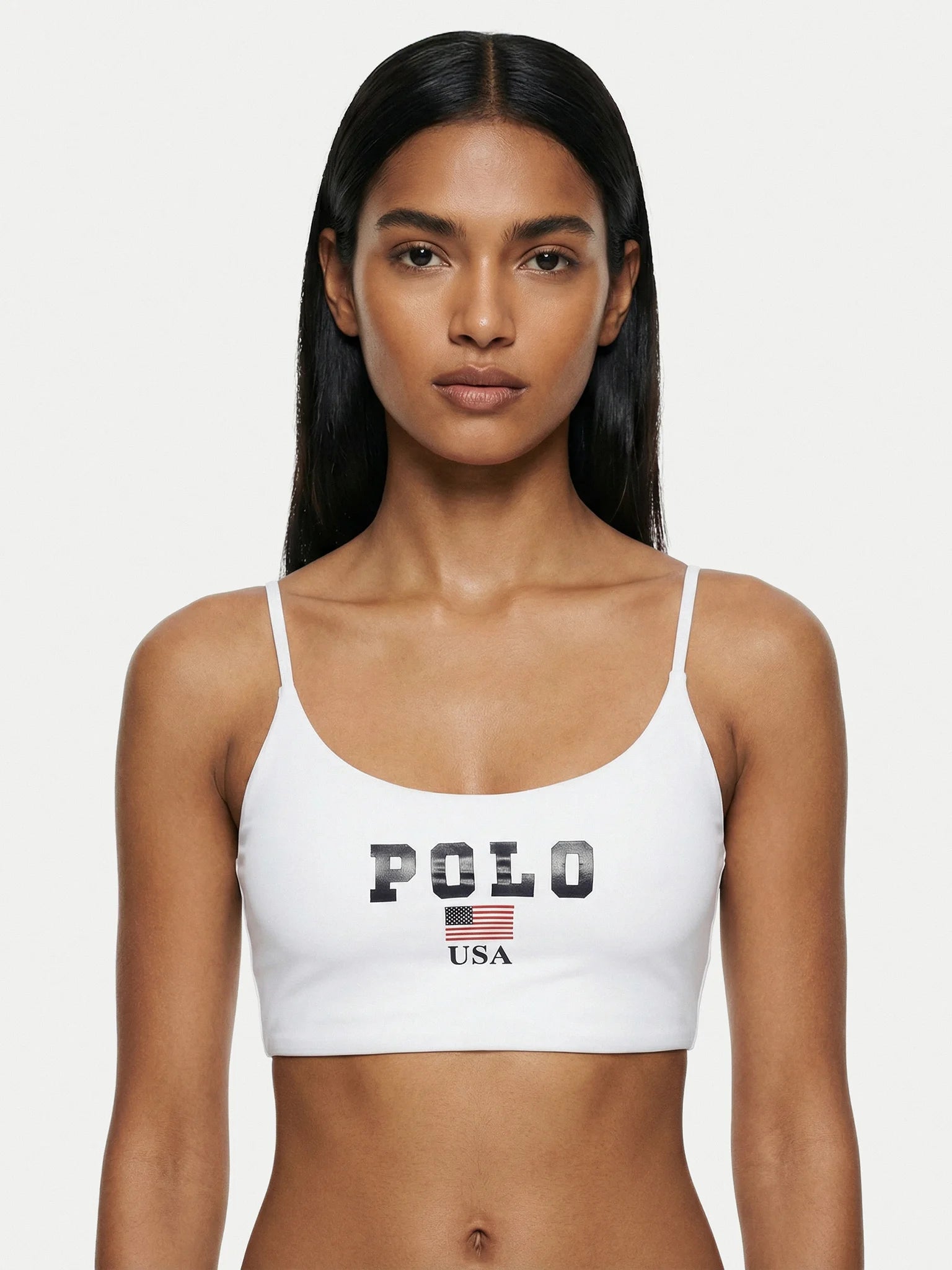 Polo Ralph Lauren Costume Crop Cami Donna Bianco