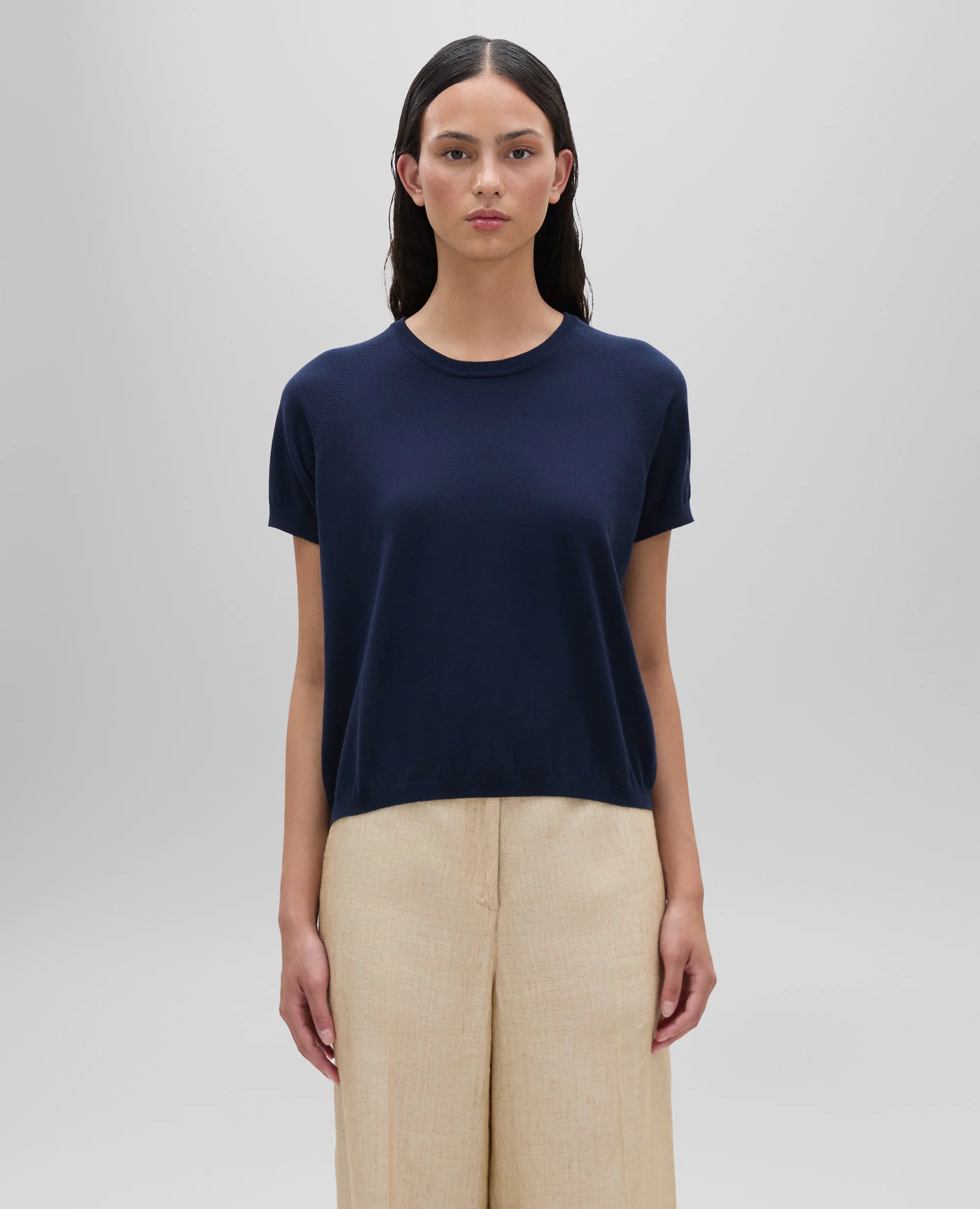 Aspesi T-Shirt in Cotone Donna 3614 Blu Navy