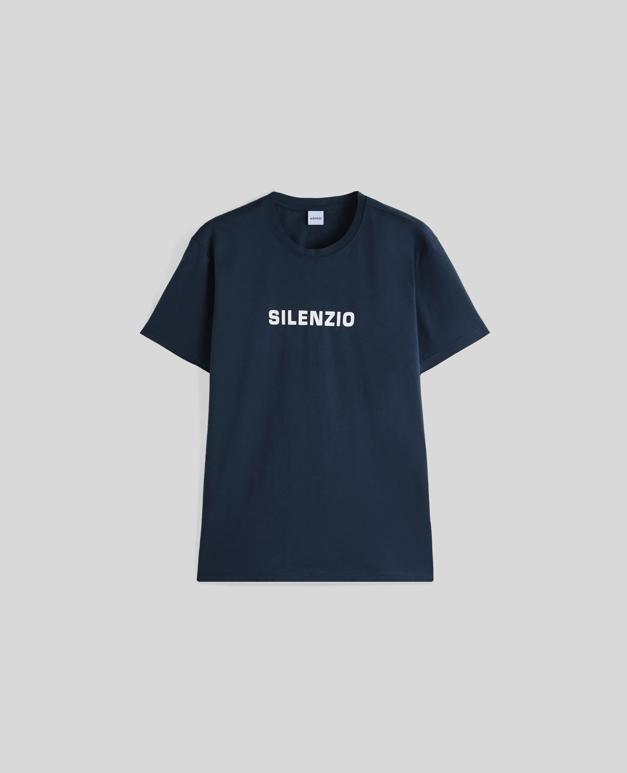 Aspesi T-Shirt in Jersey di Cotone Uomo Silenzio Blu Navy