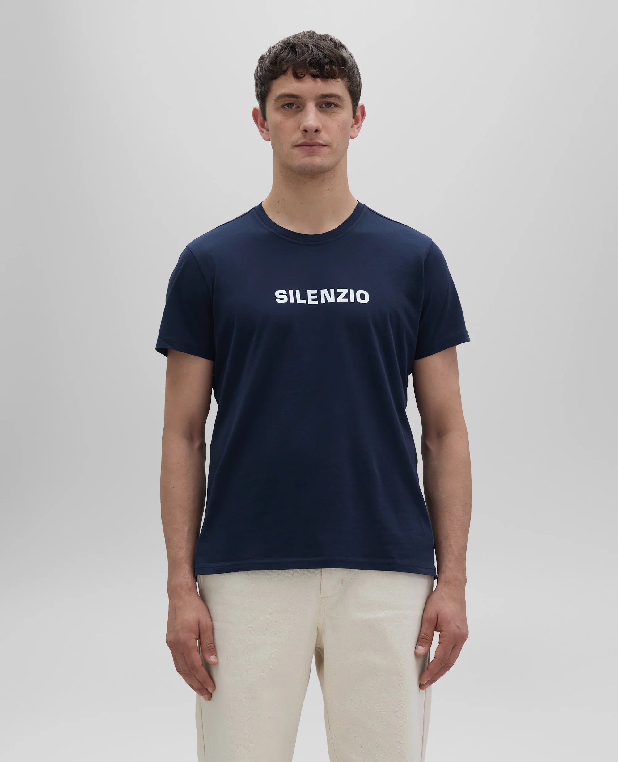 Aspesi T-Shirt in Jersey di Cotone Uomo Silenzio Blu Navy