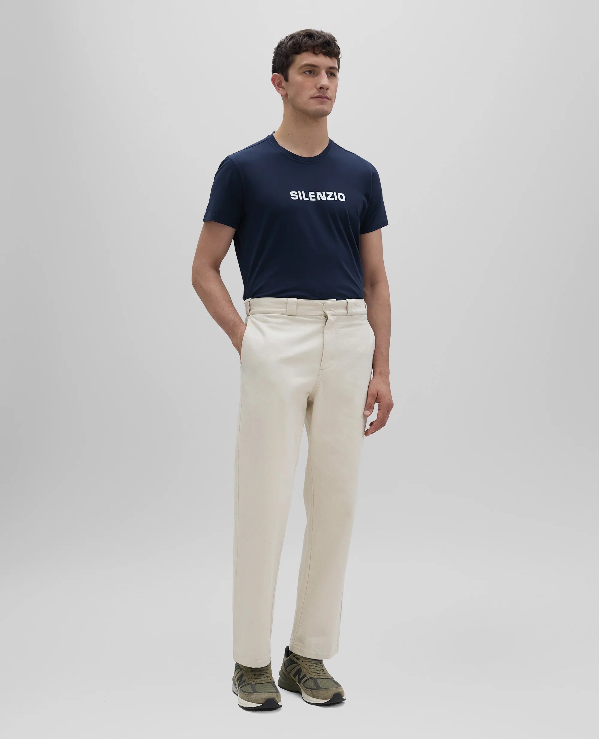 Aspesi T-Shirt in Jersey di Cotone Uomo Silenzio Blu Navy