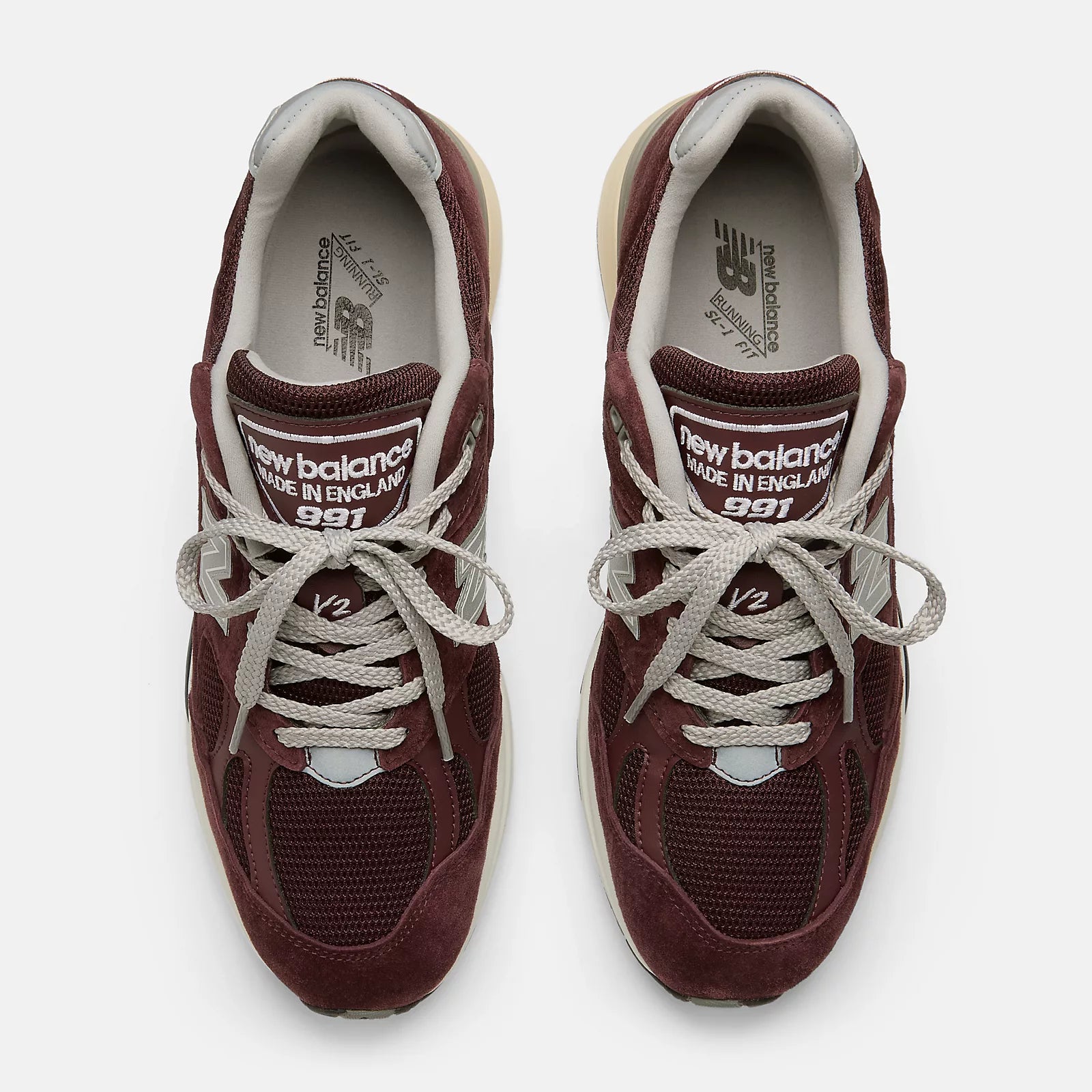 New Balance Sneakers Made in UK U991V2 Unisex Bordeaux