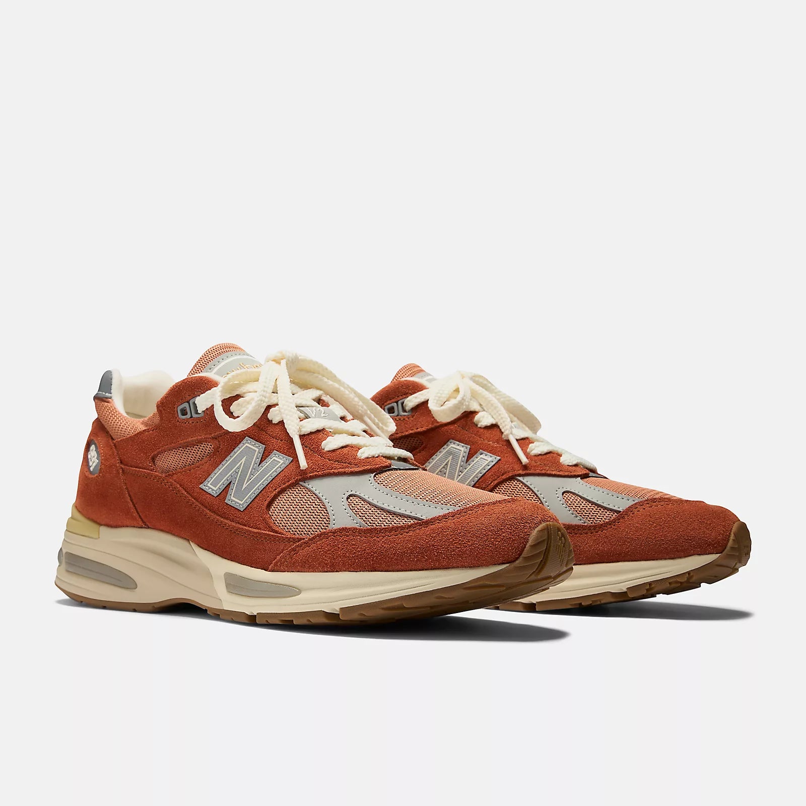 New Balance Sneakers in Suede U991SS2 Vintage V2 Unisex Arancio Bruciato