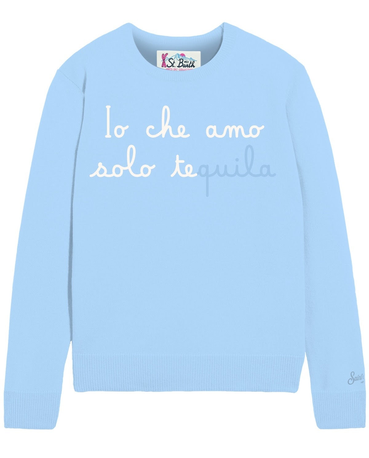 Mc2 Saint Barth Maglione New Queen Amo solo Tequila Donna Azzurro