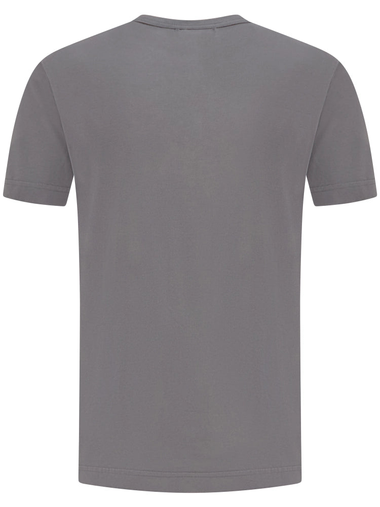 T-shirt girocollo in puro cotone con logo Grey Shadow