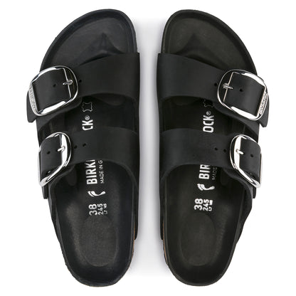 Birkenstock Sandalo in Pelle Arizona Big Buckle Donna Nero