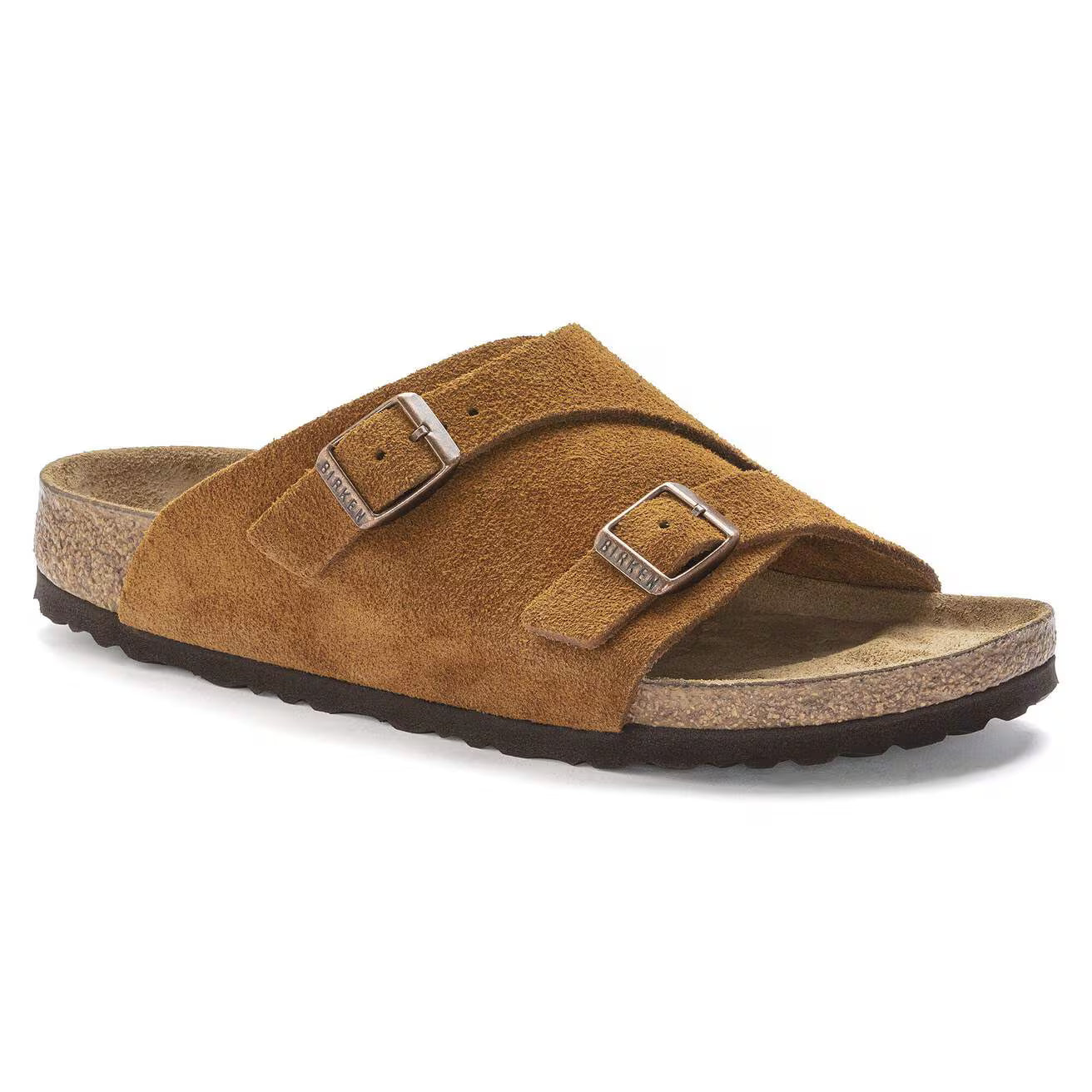 Birkenstock Sandalo in Pelle Scamosciata Zurich Unisex Mink