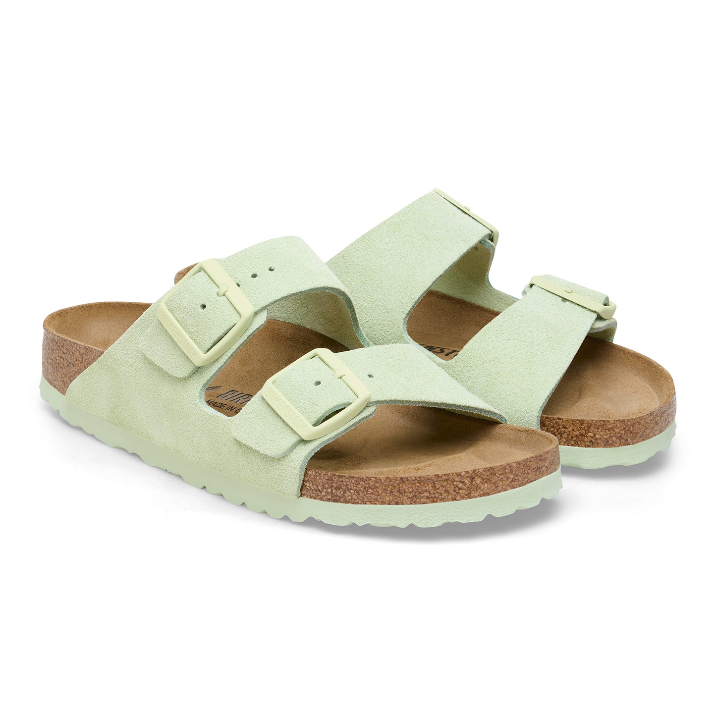 Birkenstock Ciabatta in Pelle Scamosciata Arizona Donna Lime