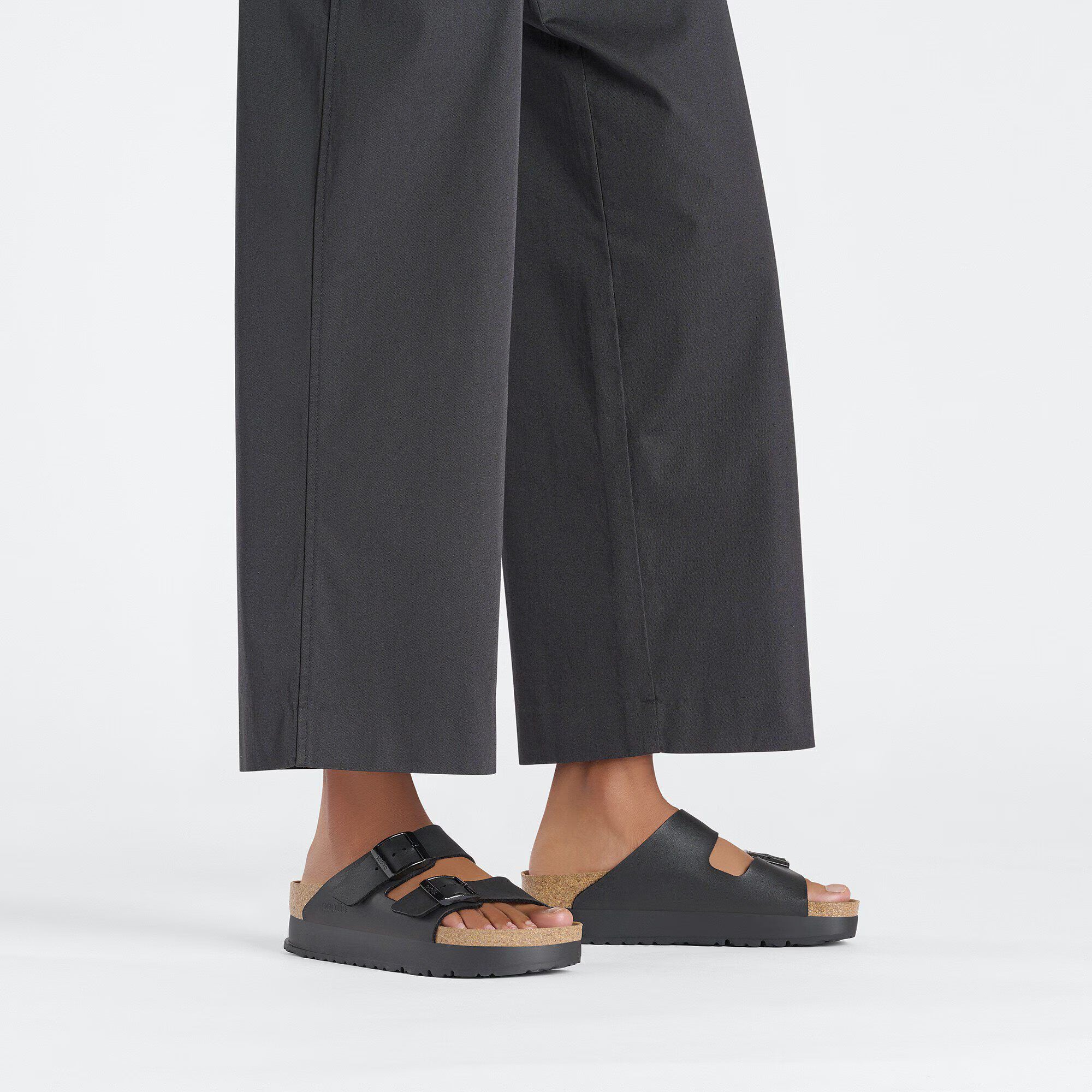 Birkenstock Sandalo Papillio Arizona Pap Flex Platform Donna Nero