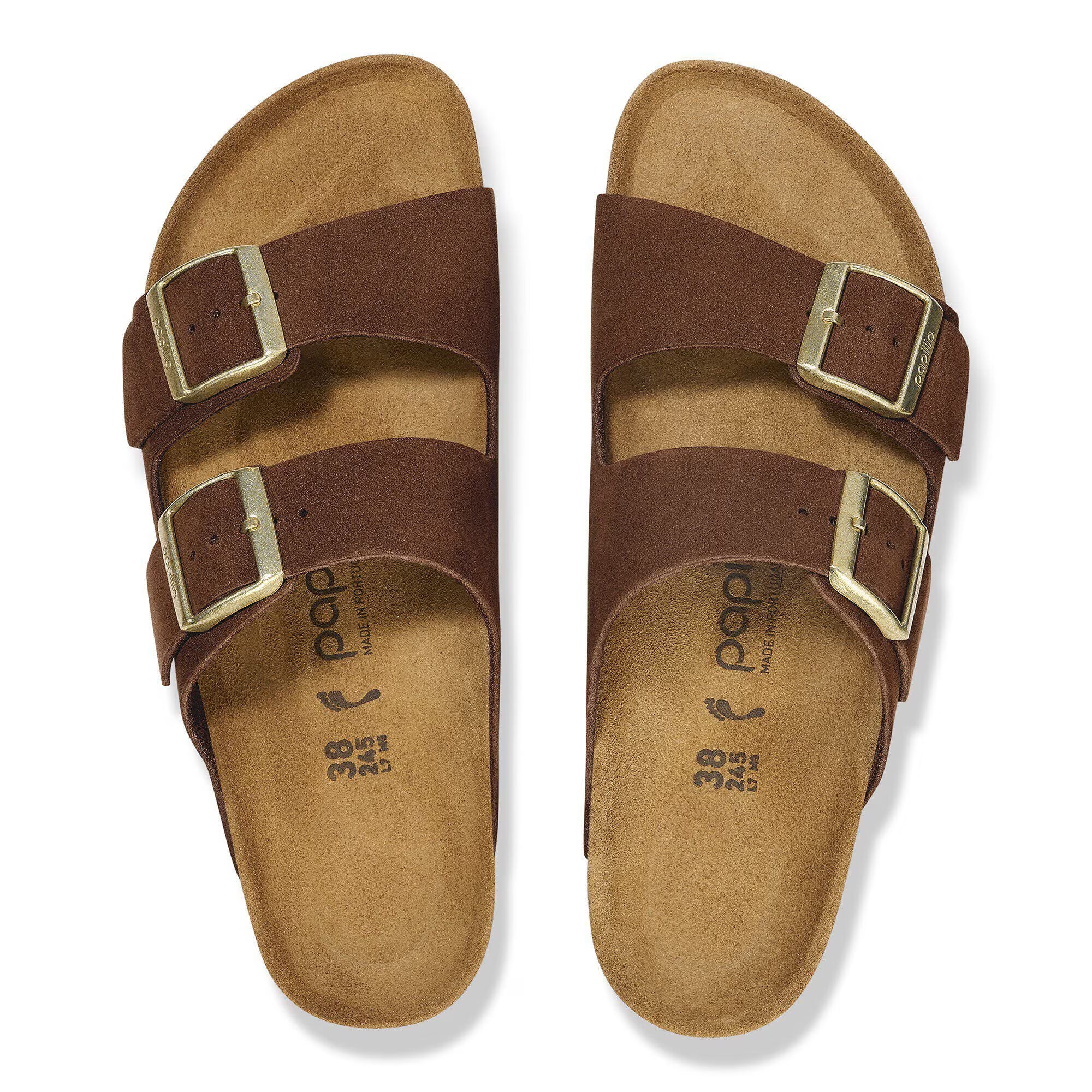 Birkenstock Sandalo Papillio in Pelle Arizona Pap Flex Platform Donna Dark Tea