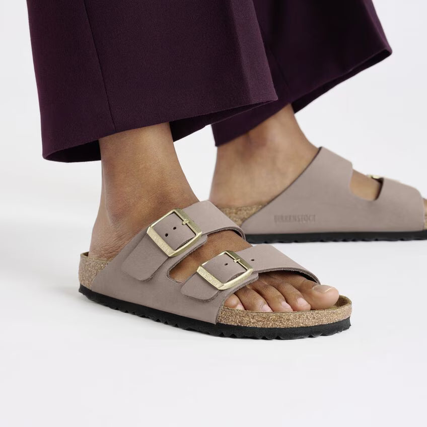 Birkenstock Sandalo in Pelle Arizona Donna Faded Purple
