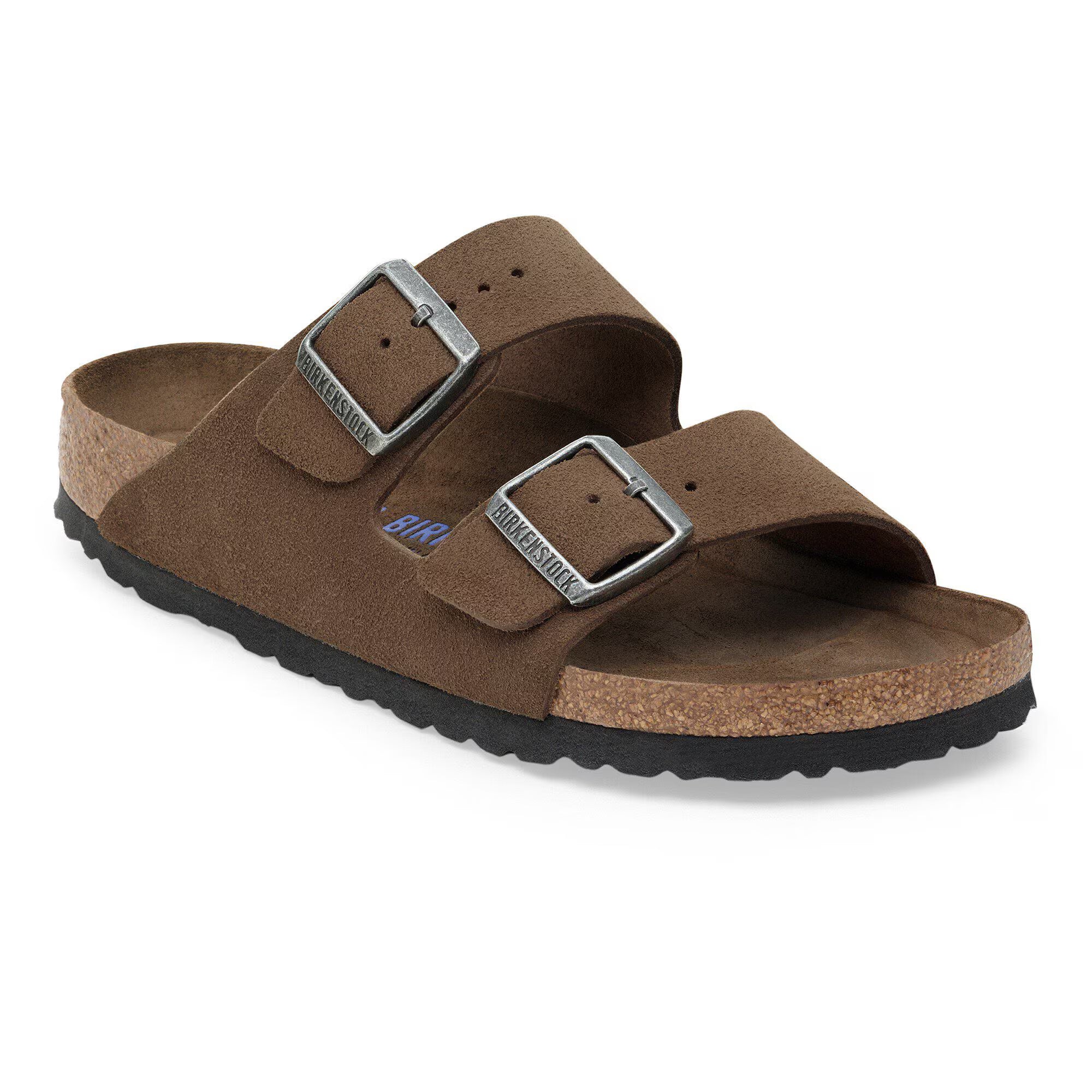 Birkenstock Sandalo in Pelle Scamosciata Arizona Donna Dark Tea Tonal