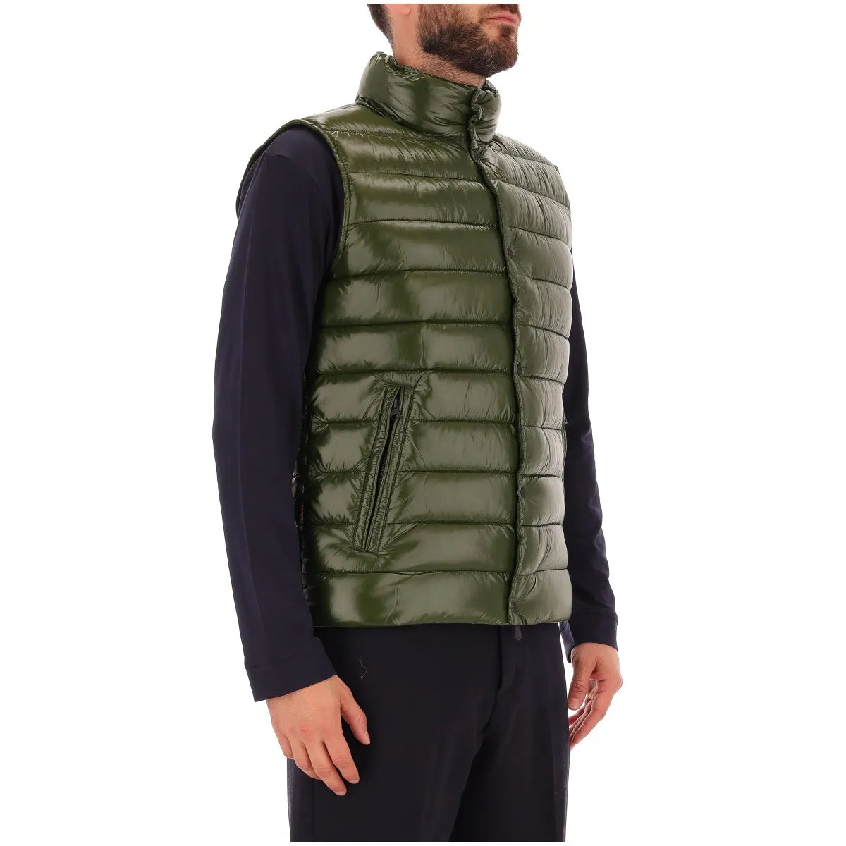 Save The Duck Gilet Lucido Uomo Griffin Verde