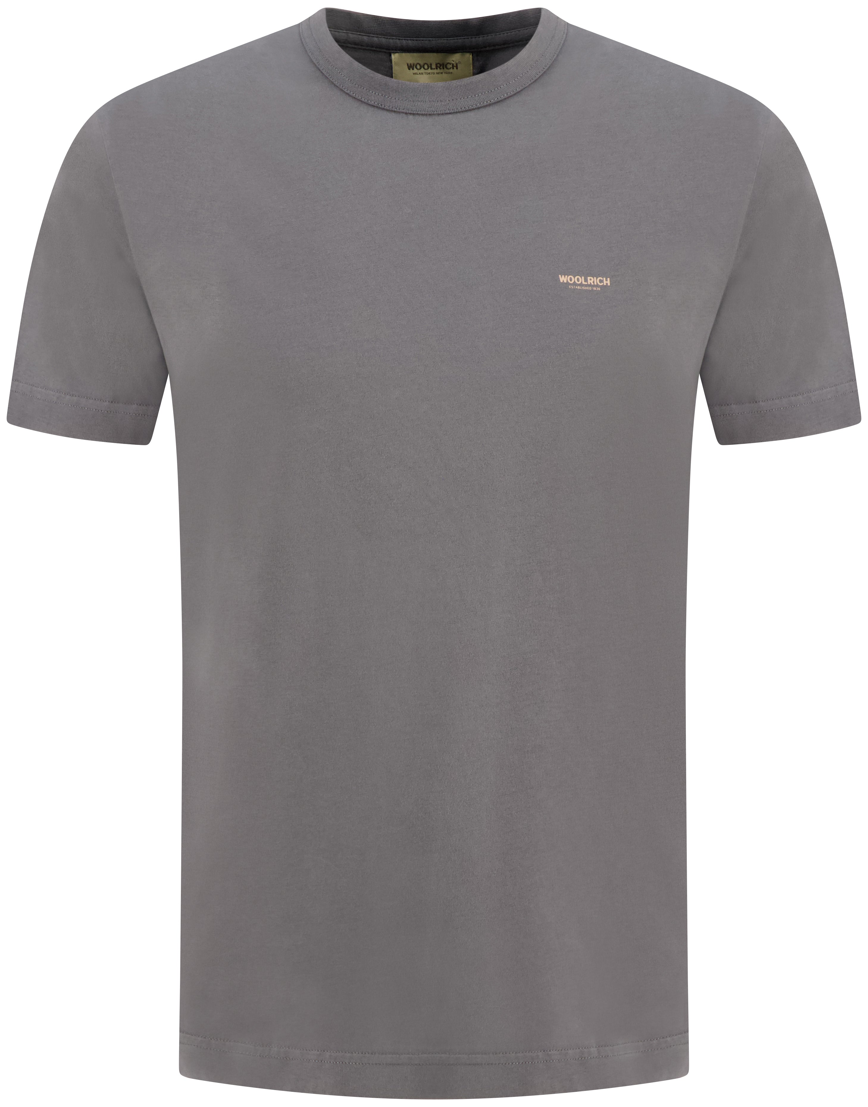 T-shirt girocollo in puro cotone con logo Grey Shadow
