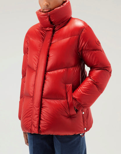 Woolrich Piumino Donna Aliquippa Puffer Jacket Red Ochre