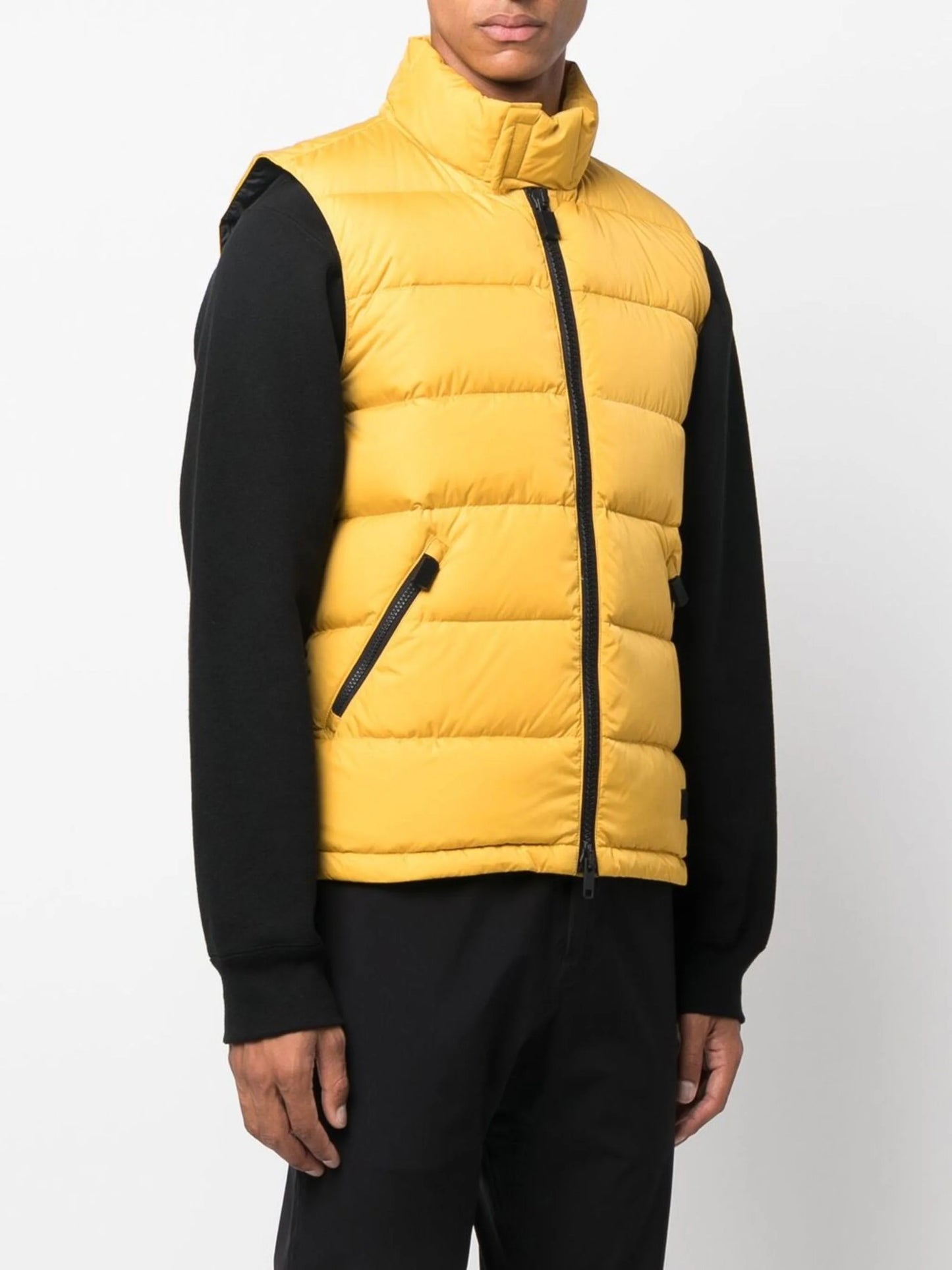 Aspesi Gilet Piuma Smanicato Uomo Slim Re Giallo