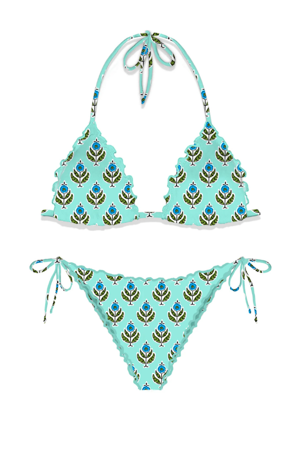 Mc2 Costume a Triangolo Sagittarius Miami Donna Indie Daisy Verde Acqua