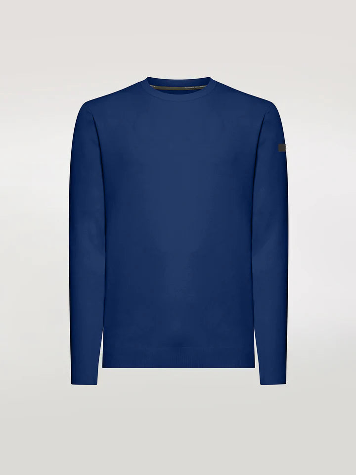 RRD Maglia Girocollo in Viscosa Uomo Blu Royal