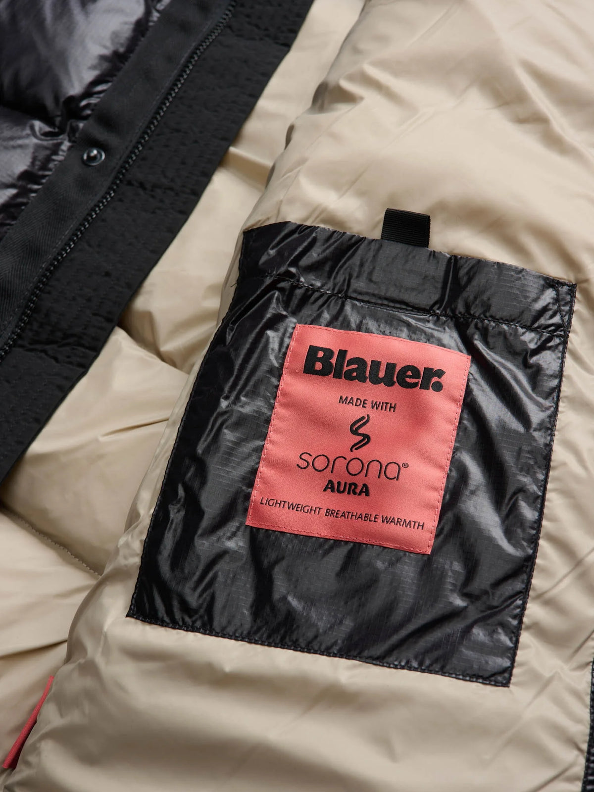 Blauer Giubbetto in Nylon e Taslan Uomo Perkins Nero