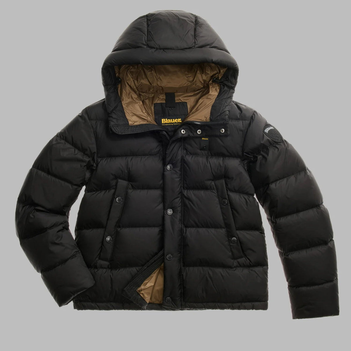 Blauer Piumino Trapuntato Uomo Clipper Nero interno Lontra