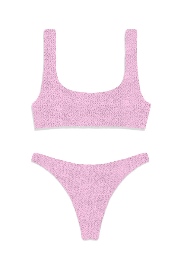 Mc2 Costume con Top a Bralette in Crinkle Naima Naomi Donna Rosa