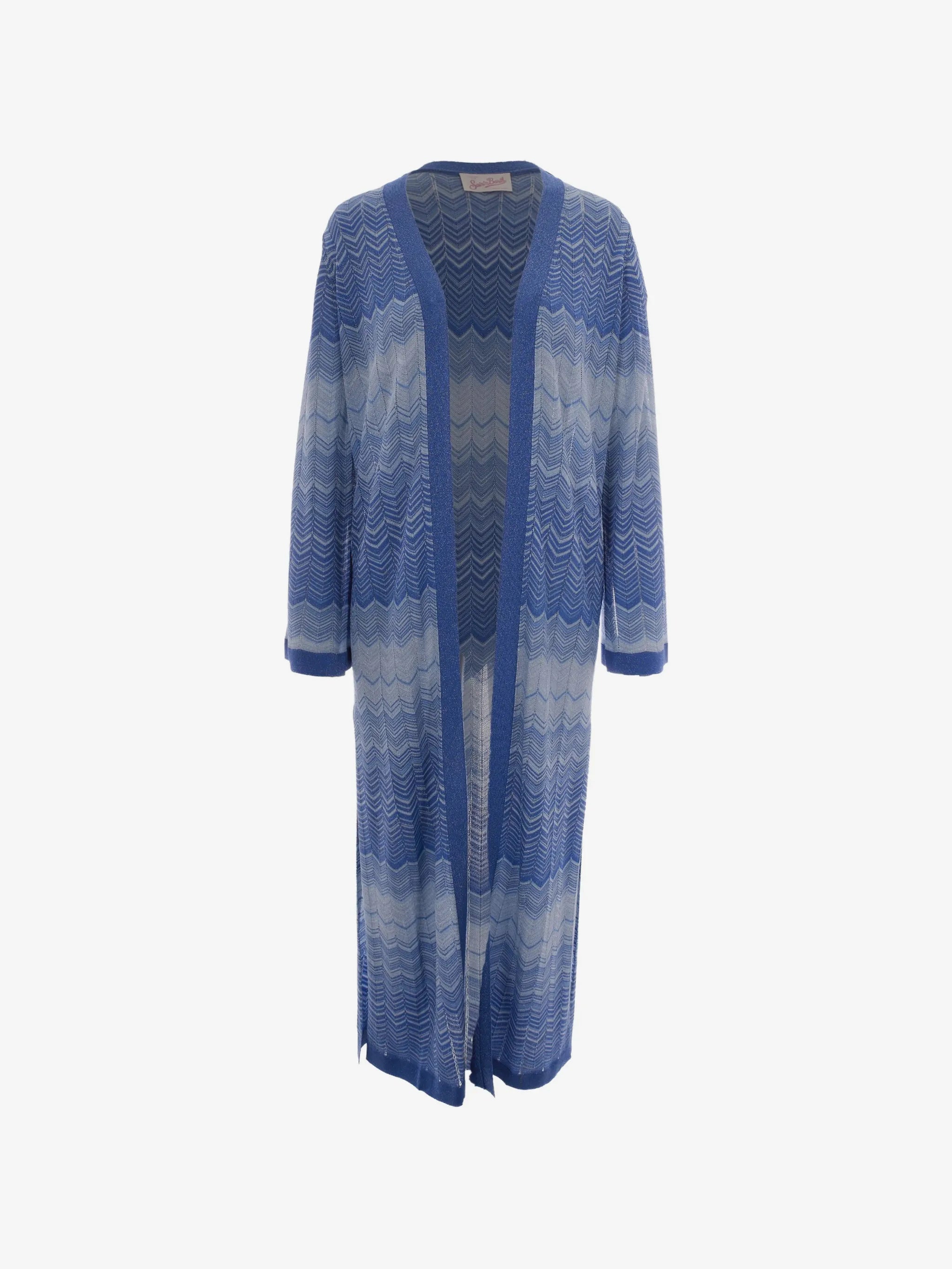 Mc2 Saint Barth Cardigan Lungo in Maglia Tonia Donna Azzurro