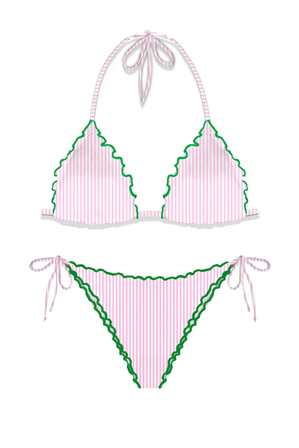 Mc2 Costume a Triangolo Sagittarius Miami Donna Stripes Rosa e Bianco