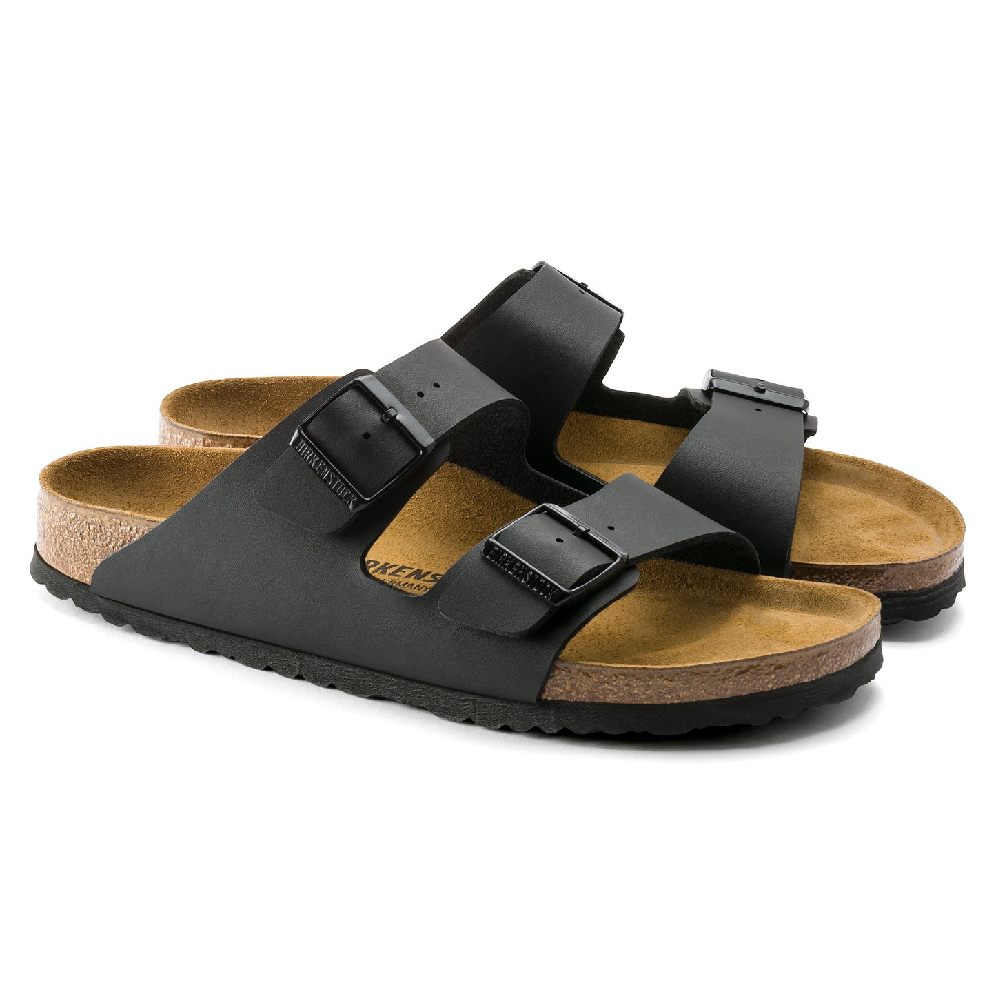 Birkenstock Sandalo in Birko-Flor Arizona Unisex Nero