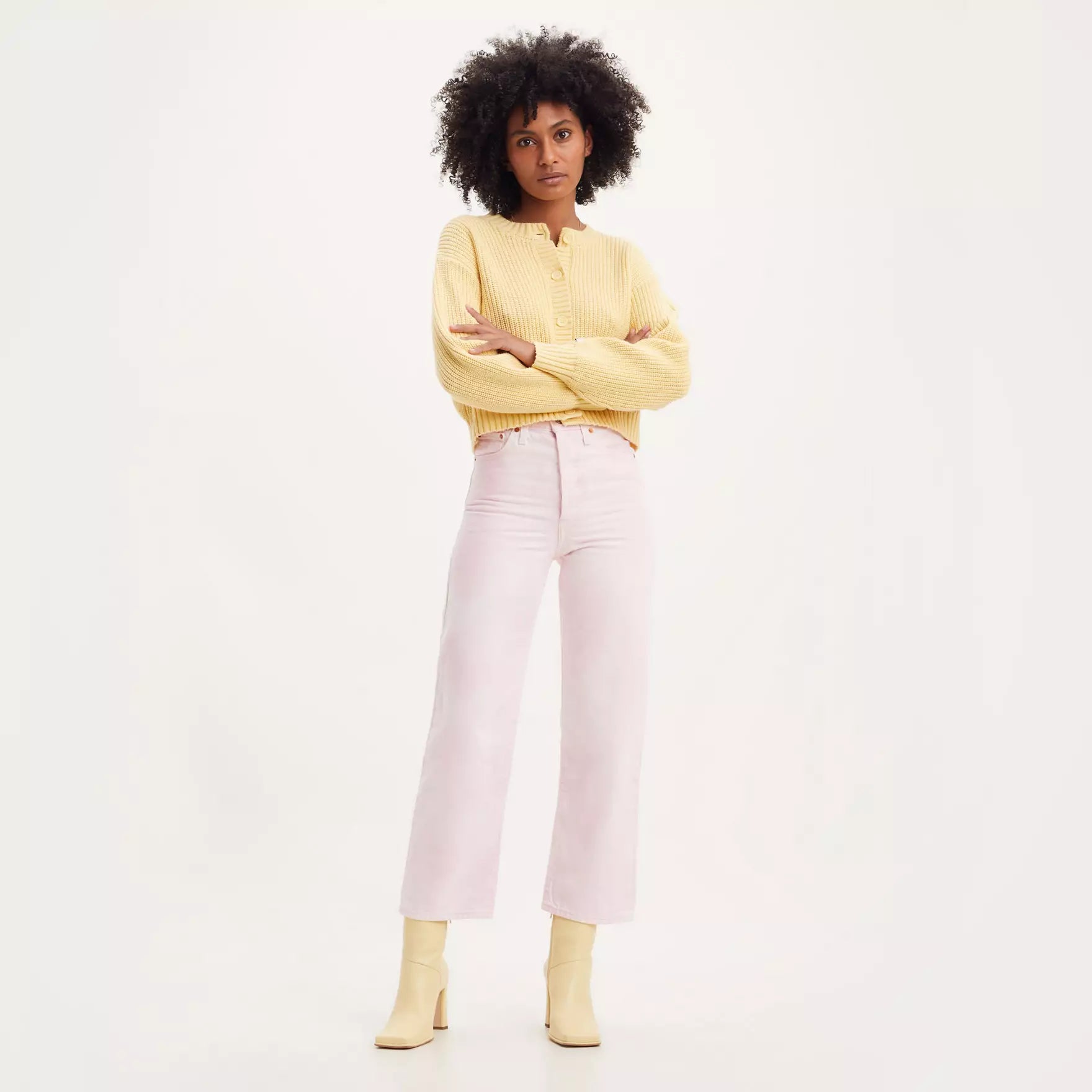 Levi's Jeans Ribcage Straight Ankle Donna Rosa