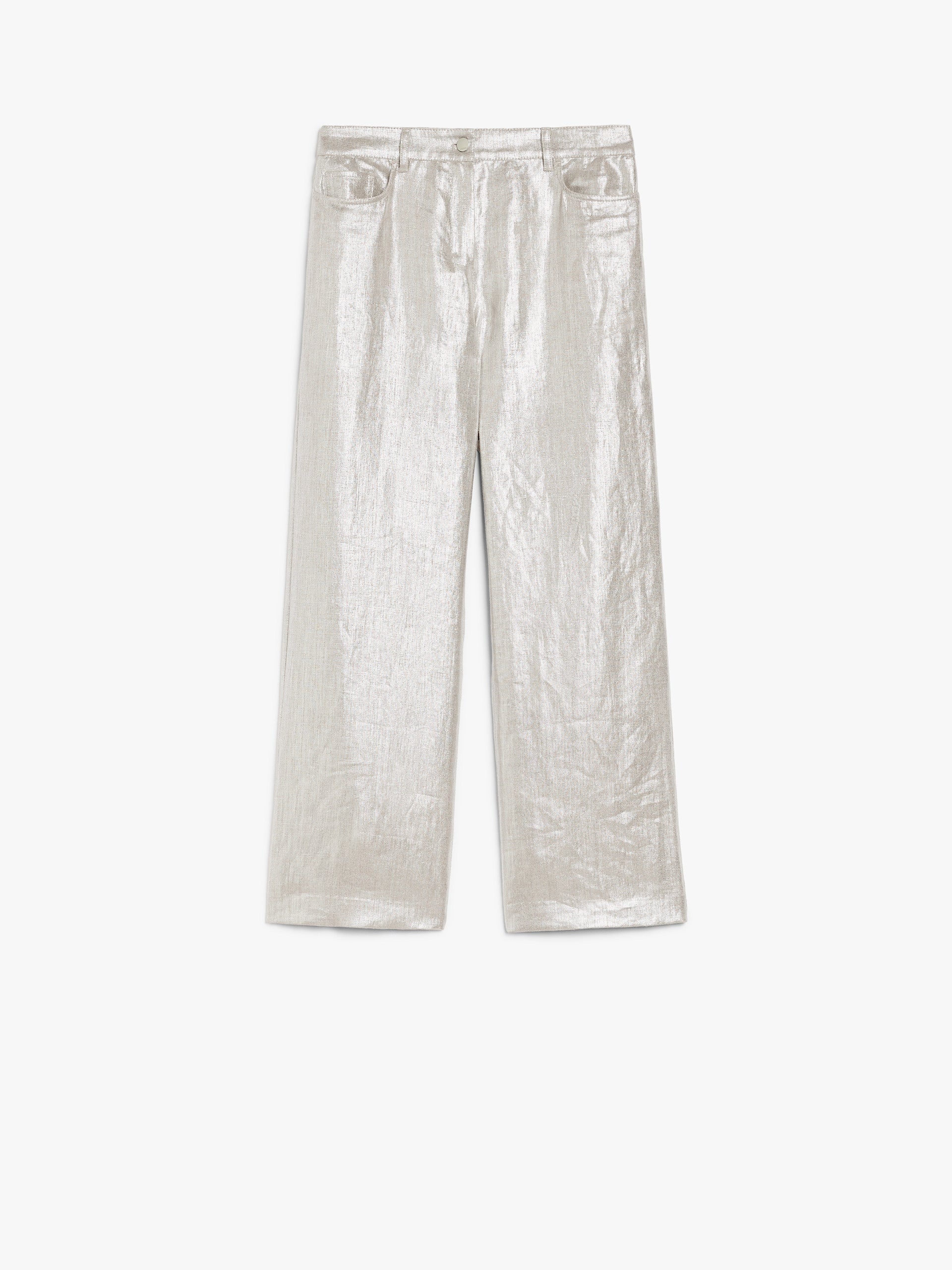 Max Mara Pantalone in Lino Donna Malika Argento